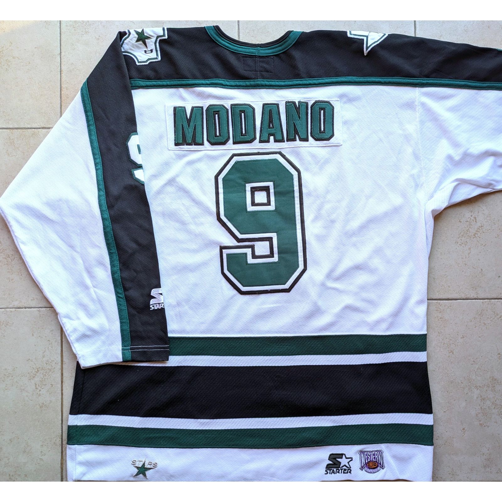 NHL × Starter MODANO Dallas Stars 90s jersey XL white home hockey vintage Size US XL / EU 56 / 4 - 5 Thumbnail