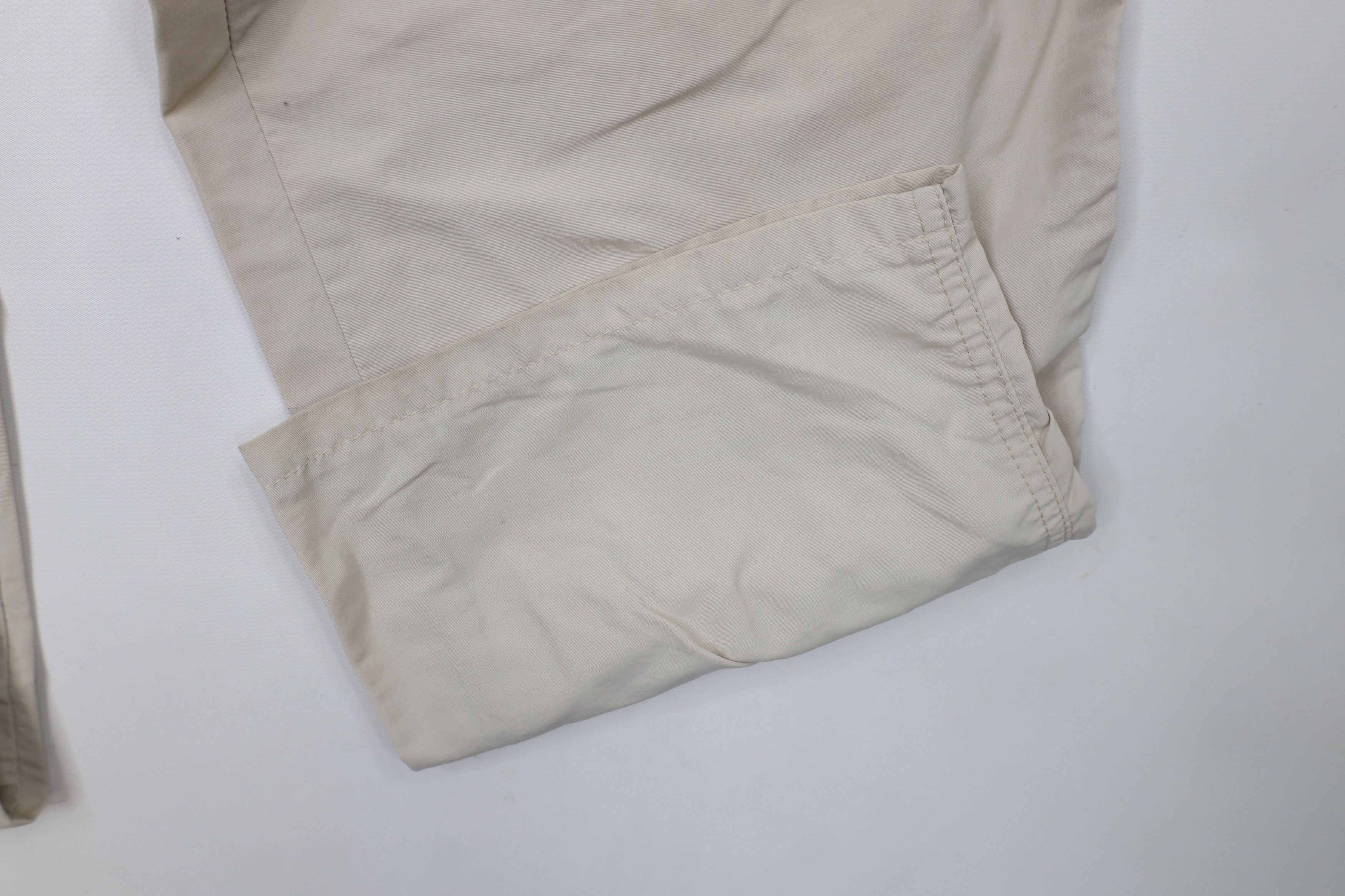 Lands' End × Vintage Vintage 90s Lands End Wide Leg Windbreaker Pants Beige USA Size 38" / US 16 / IT 52 - 5 Thumbnail