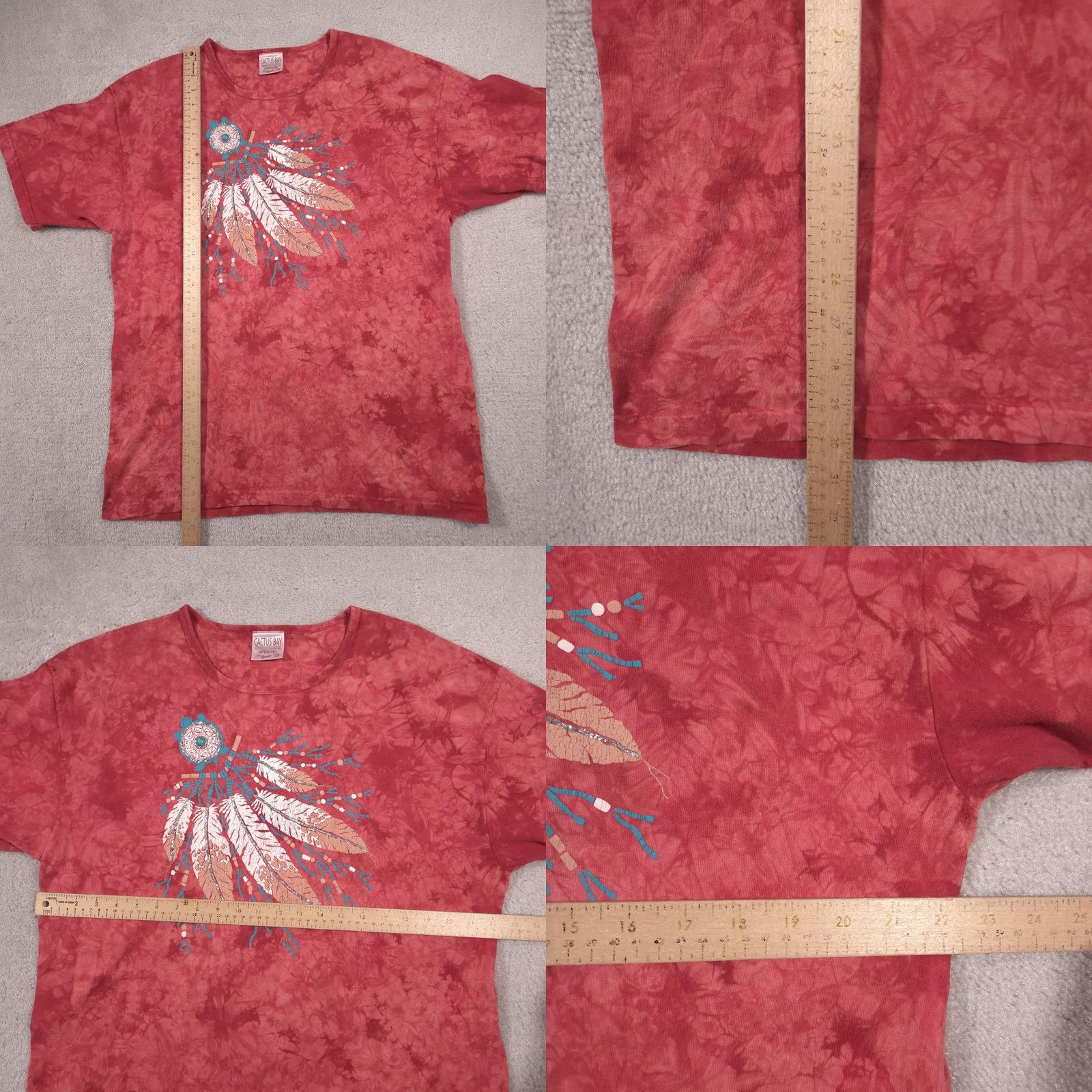 Vintage Cactus Bay Shirt Womens One Size Red Turtle Graphic Glitter Southwestern Top Size ONE SIZE - 8 Thumbnail