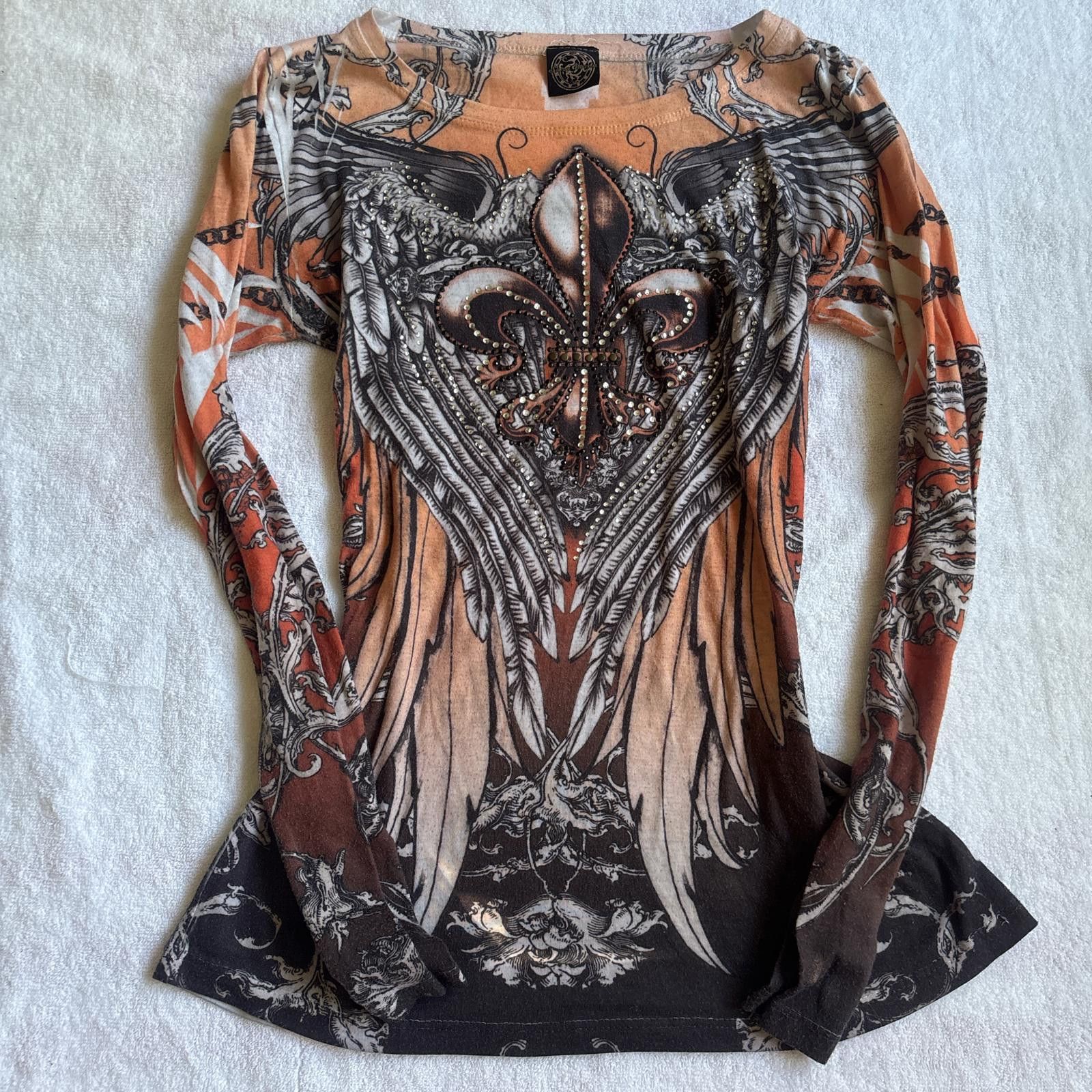 Other y2k grunge cross rhinestone long sleeve Size M / US 6-8 / IT 42-44 - 1 Thumbnail