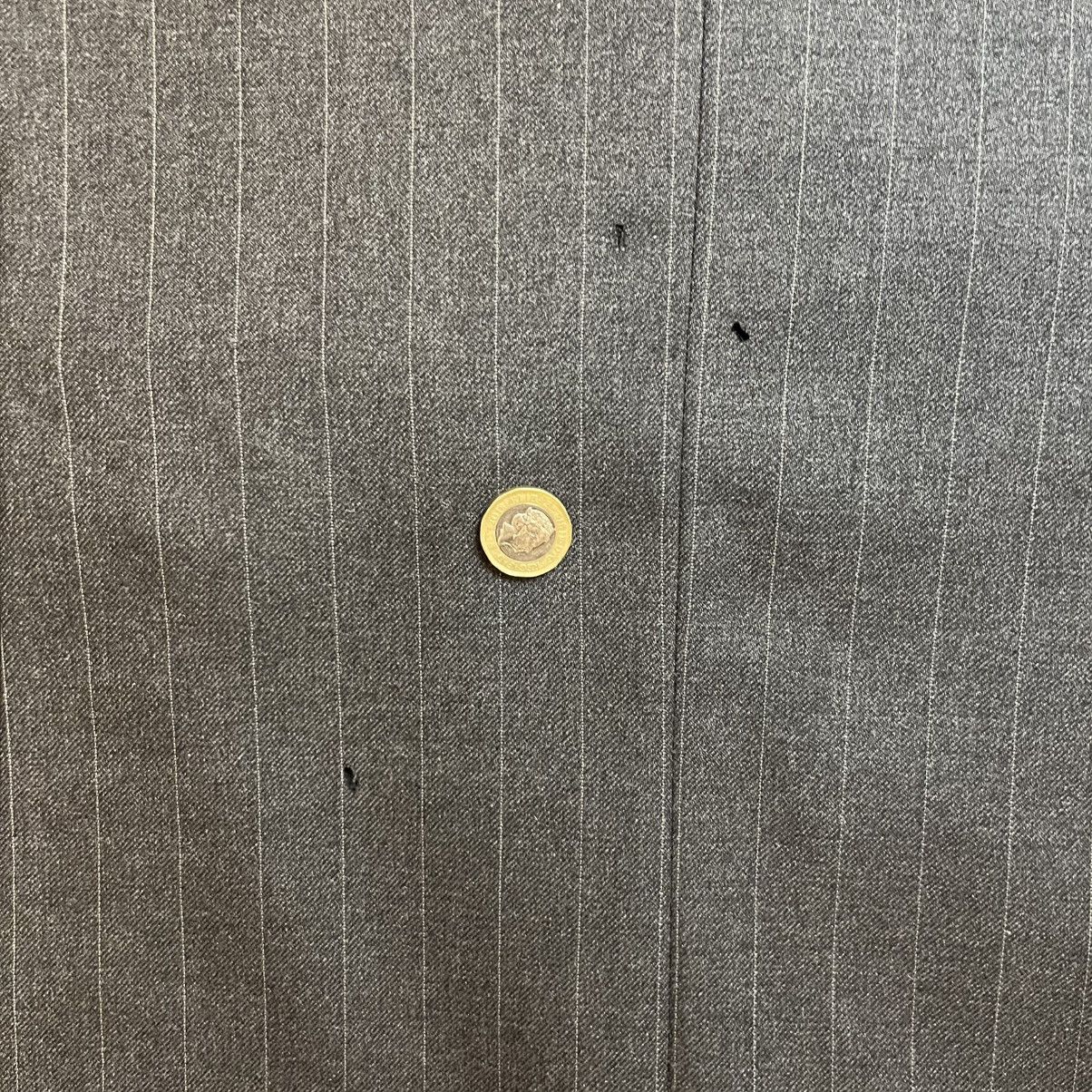 Christian Dior Monsieur Vintage Grey Christian Dior Monsieur Pinstripe suit, 70s/80s Size 40R - 9 Thumbnail