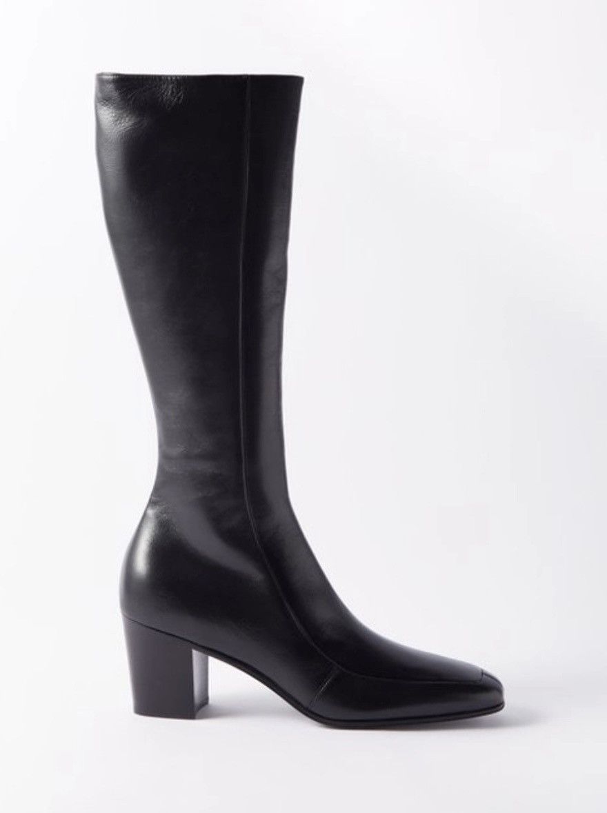Anthony Vaccarello [43] FW23 70mm Otto Zip up high leather boots Size US 10 / EU 43 - 5 Thumbnail