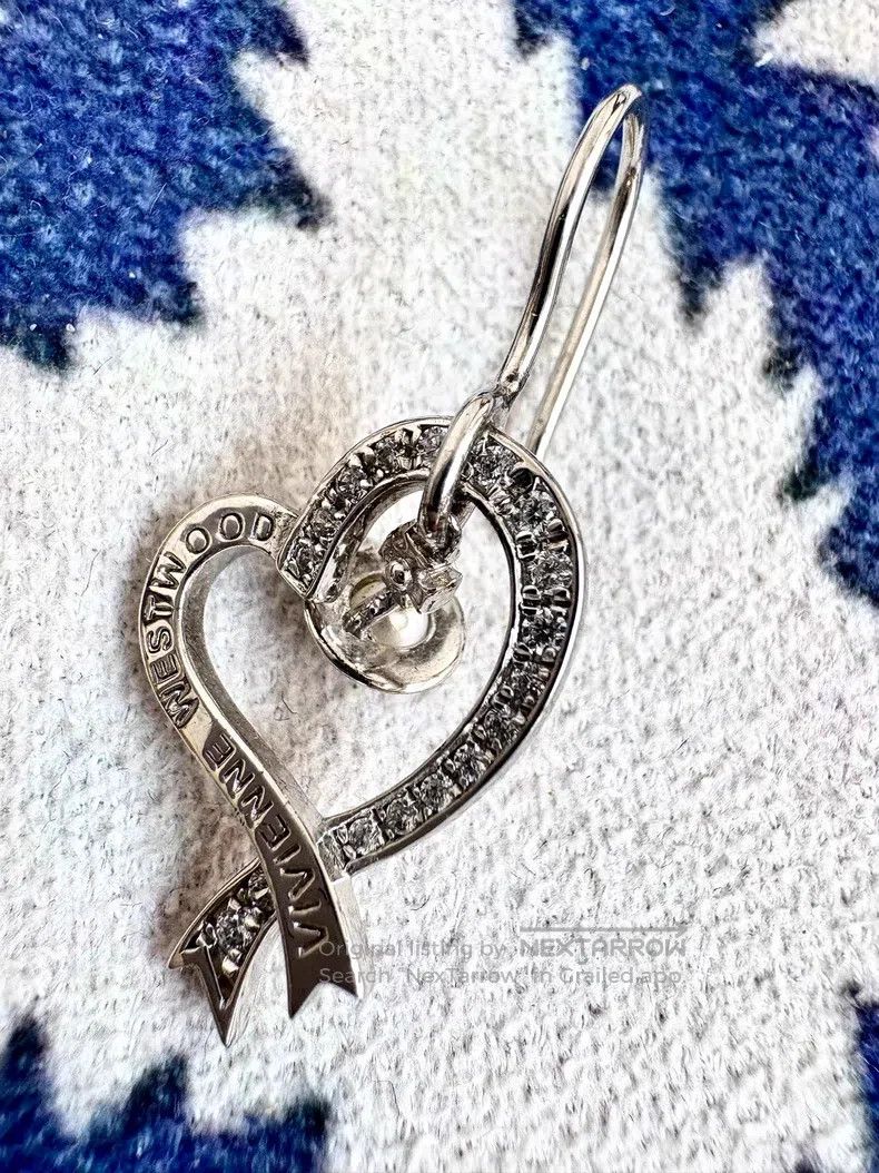 Vivienne Westwood Vivienne Westwood Vintage Sterling Silver Heart Ribbon Ear Size ONE SIZE - 4 Thumbnail