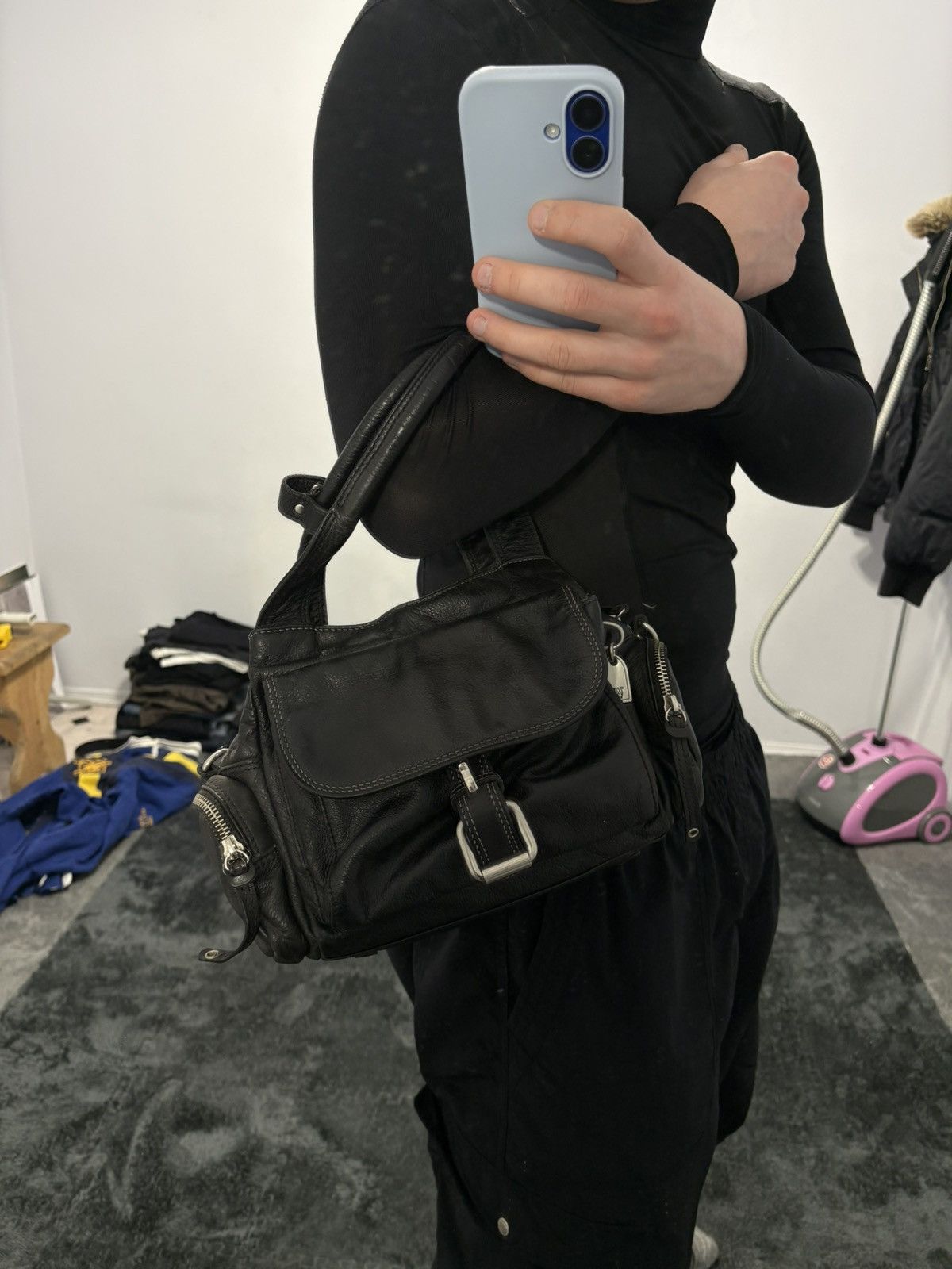 Juicy Couture Vintage Real Leather Balenciaga Style Y2K Bag Size ONE SIZE - 2 Thumbnail