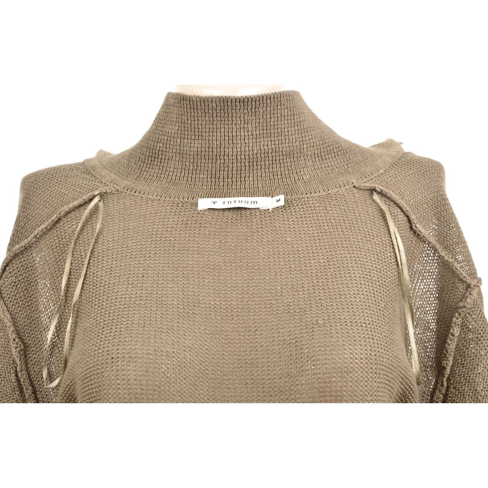 Vintage Tatuum Taszka Linen Jumper Sweater Green/Gray Size M Size M / US 6-8 / IT 42-44 - 5 Thumbnail