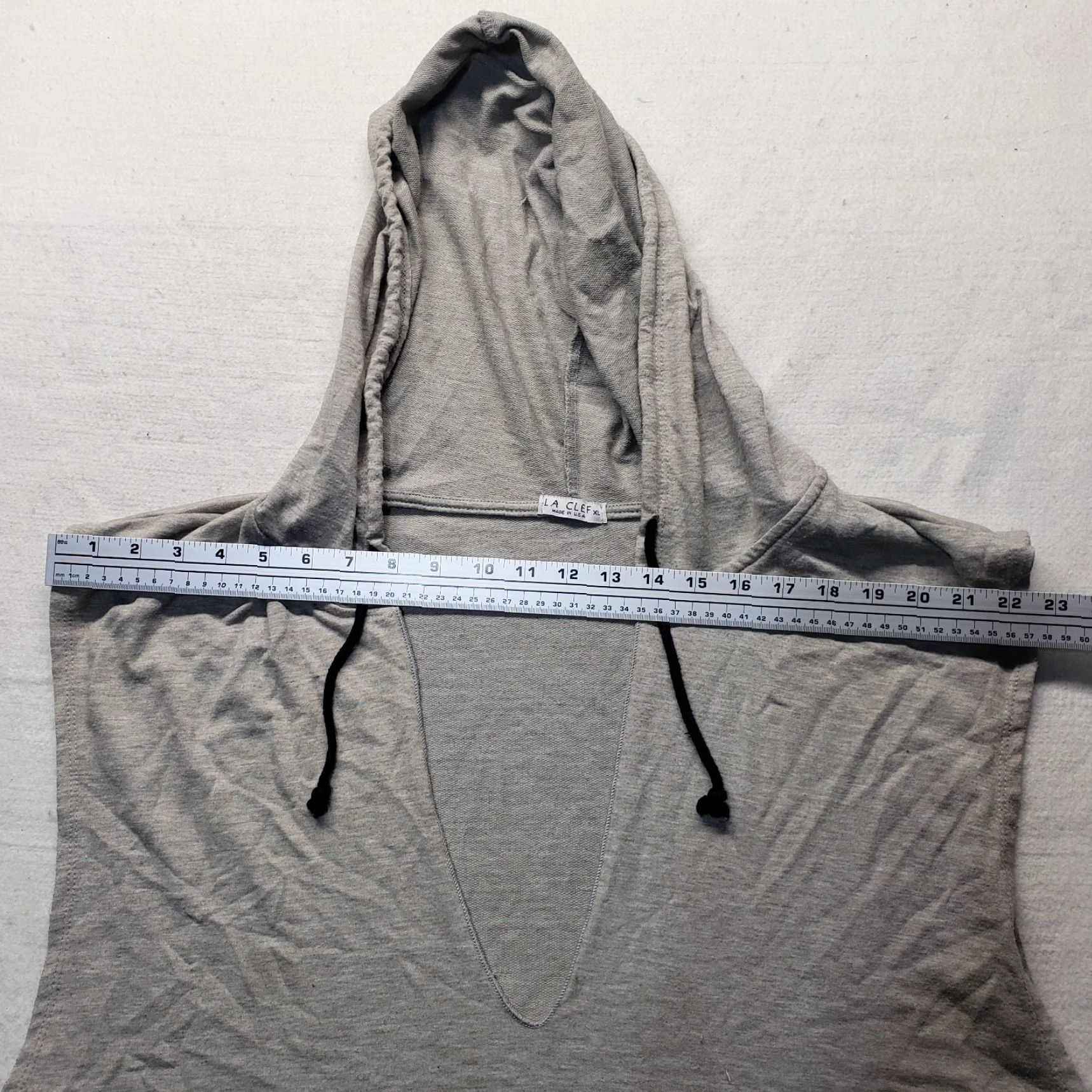 Vintage LA Clef Hoodie Adult Women's XL Gray Sleeveless Hooded Sweater Womens Size XL / US 12-14 / IT 48-50 - 4 Thumbnail