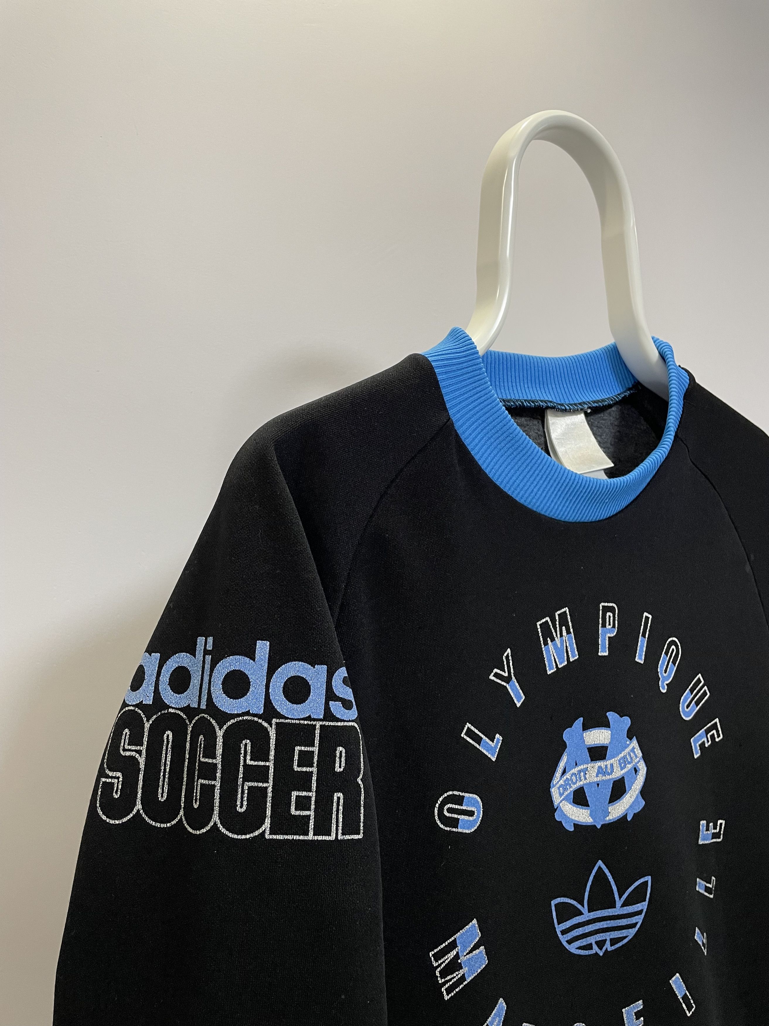 Adidas ADIDAS OLYMPIQUE MARSEILLE Vintage Sweatshirt 90s Soccer FC Size US S / EU 44-46 / 1 - 9 Thumbnail