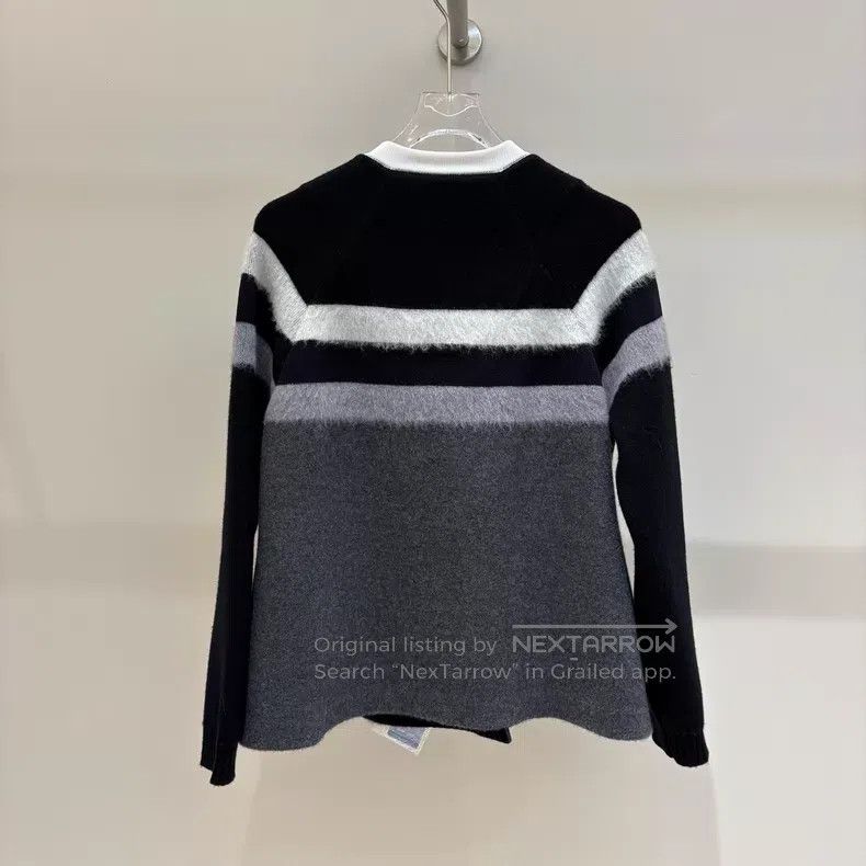 Louis Vuitton Louis Vuitton Black and Grey Patchwork Gold Button Logo Wo Size M / US 6-8 / IT 42-44 - 2 Thumbnail