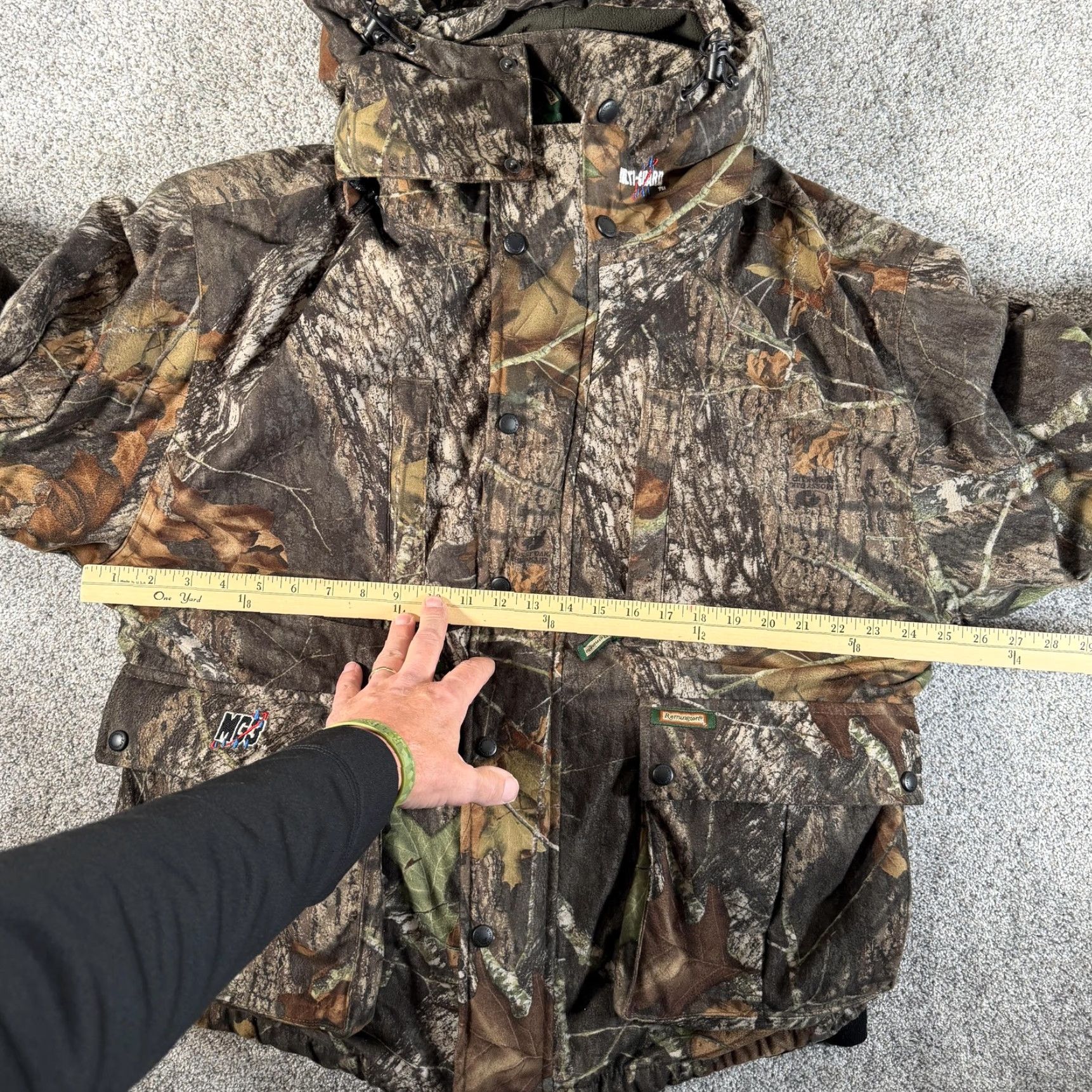 Remington 3-in-1 Insulated Hunting Jacket Mens XL Camo Multi Guard Thermore Coat