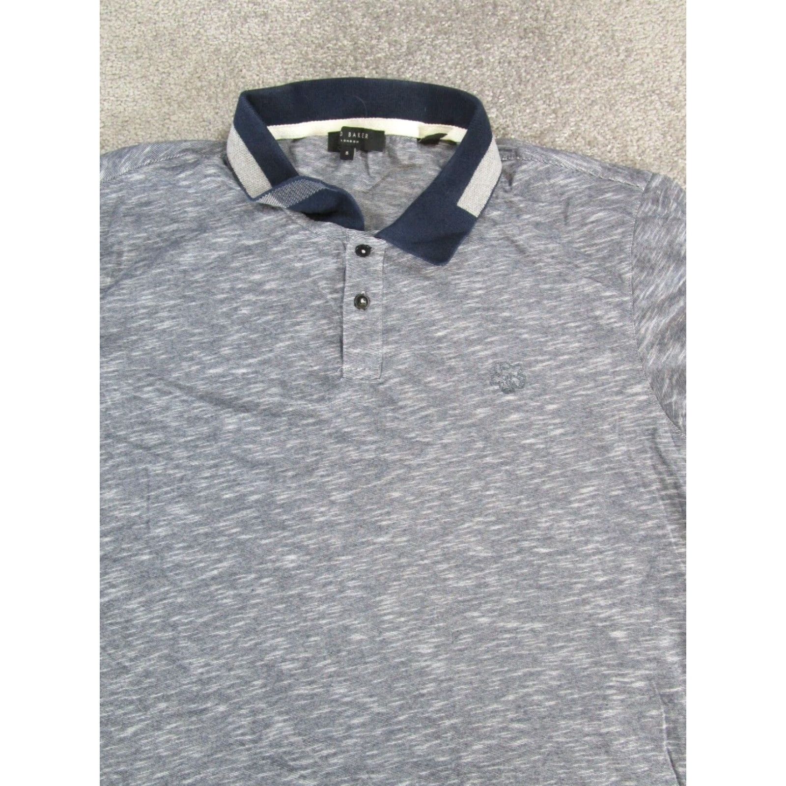 Ted Baker VINTAGE Ted Baker Polo Shirt Mens Small Gray Solid Cotton London Golf Size US S / EU 44-46 / 1 - 2 Thumbnail