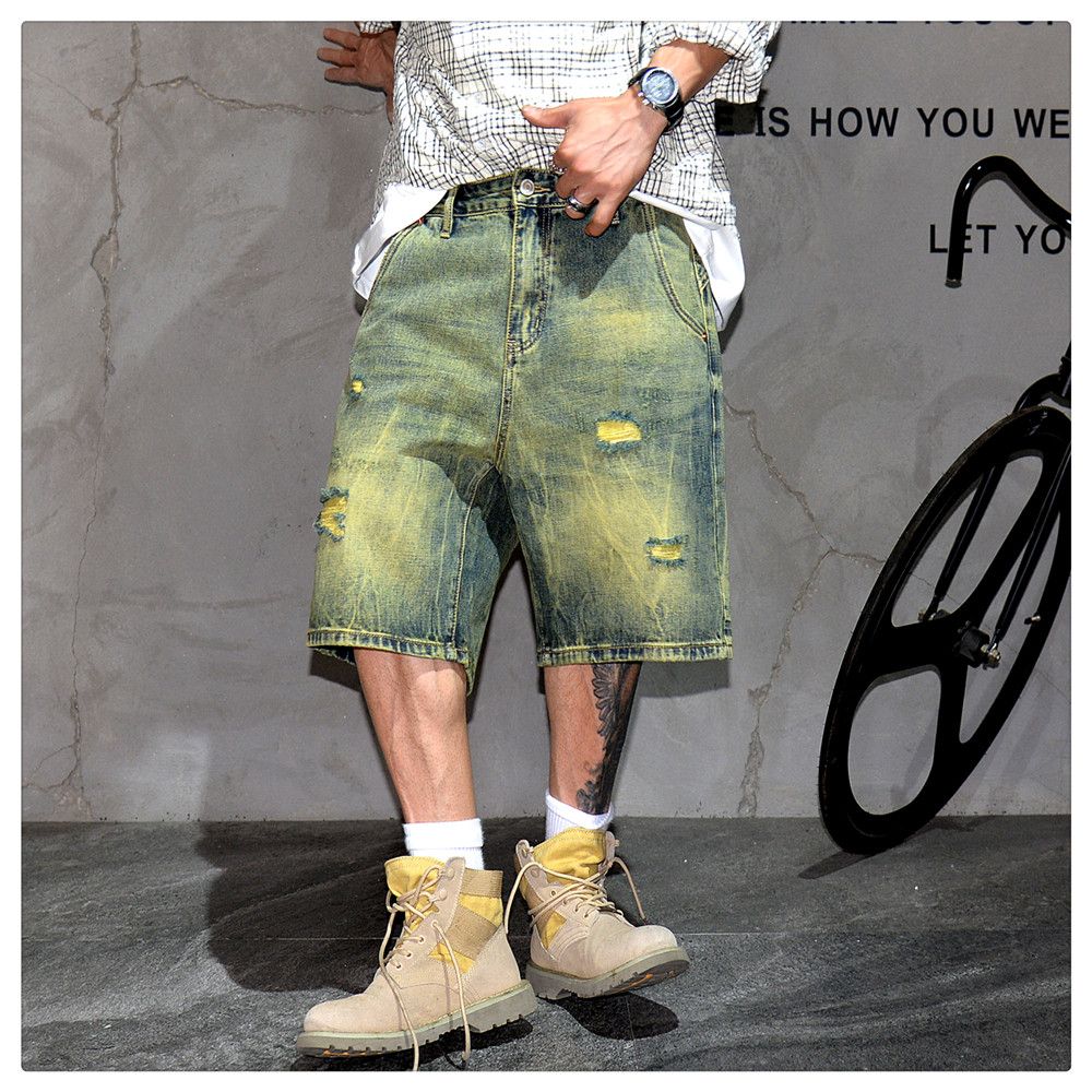 Japanese Brand × Vintage Yellow Mud Dyed Short Jeans Size US 32 / EU 48 - 7 Thumbnail