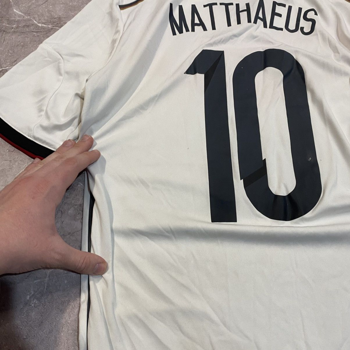 Vintage MATTHAUS ! VINTAGE ADIDAS GERMANY TEE NATIONAL SOCCER JERSEY Size US M / EU 48-50 / 2 - 12 Thumbnail