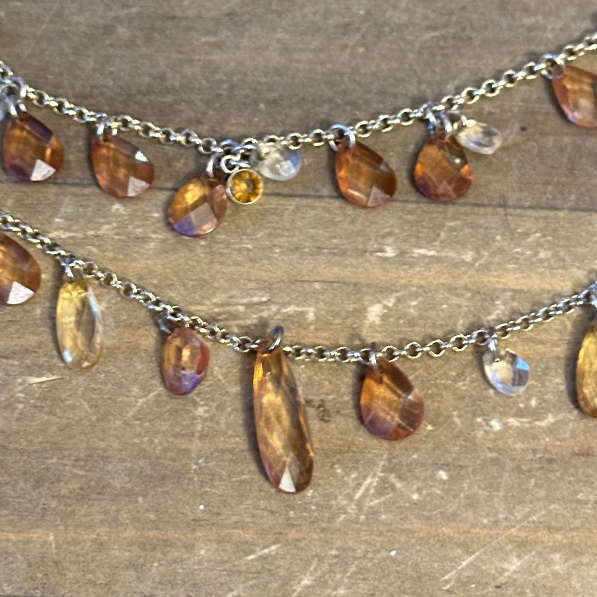 Other Layered gold tone dangle bead charms drape necklace Size ONE SIZE - 2 Thumbnail