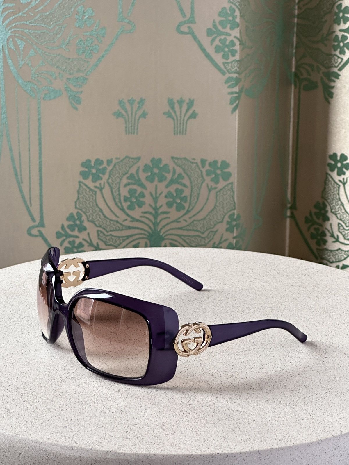 GUCCI Rectangular Purple Sunglasses GG 3034/S
