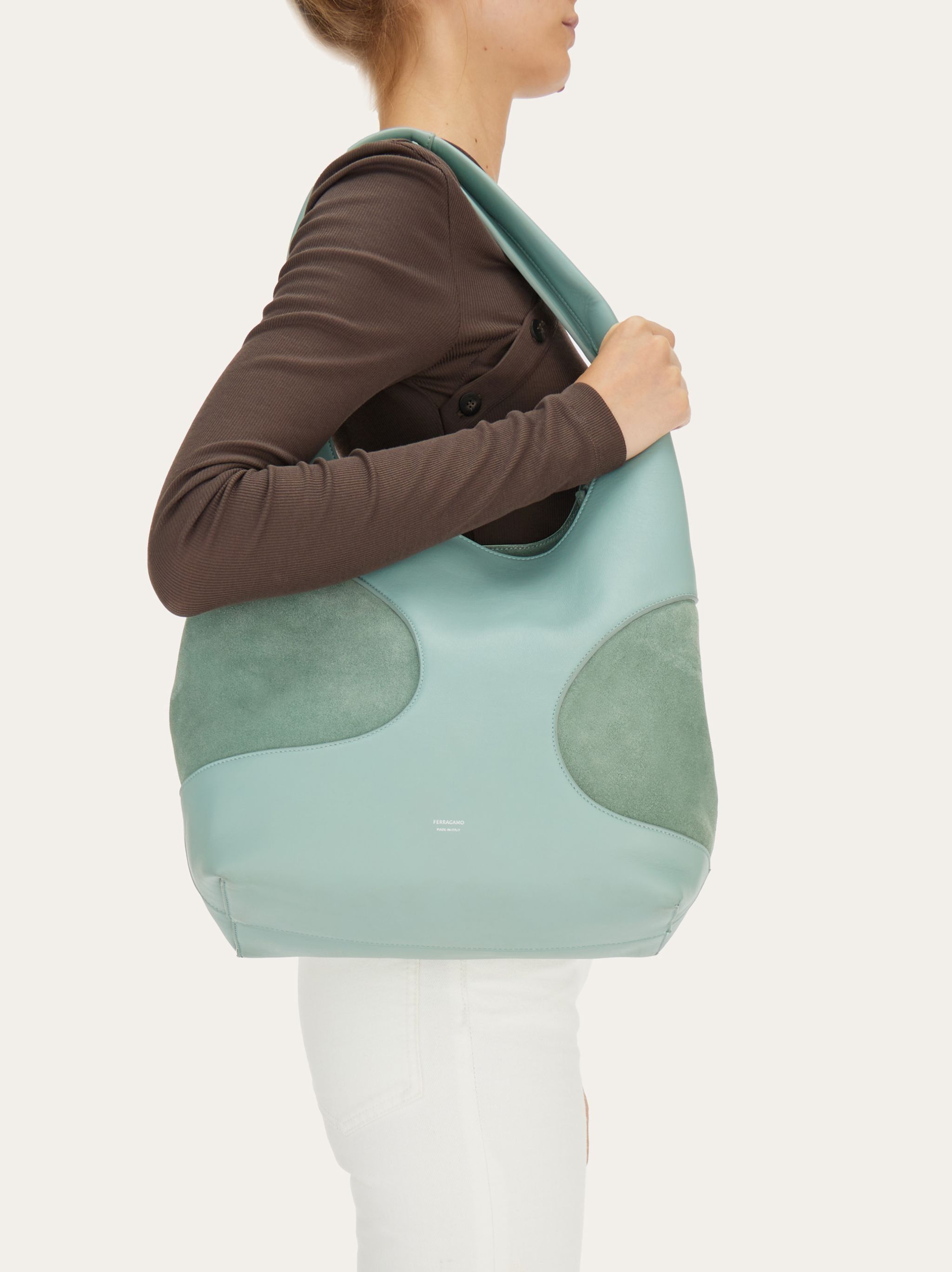 Salvatore Ferragamo o1s1rm0924 Size: OS / Hobo Bag in Sage Green Size ONE SIZE - 2 Thumbnail