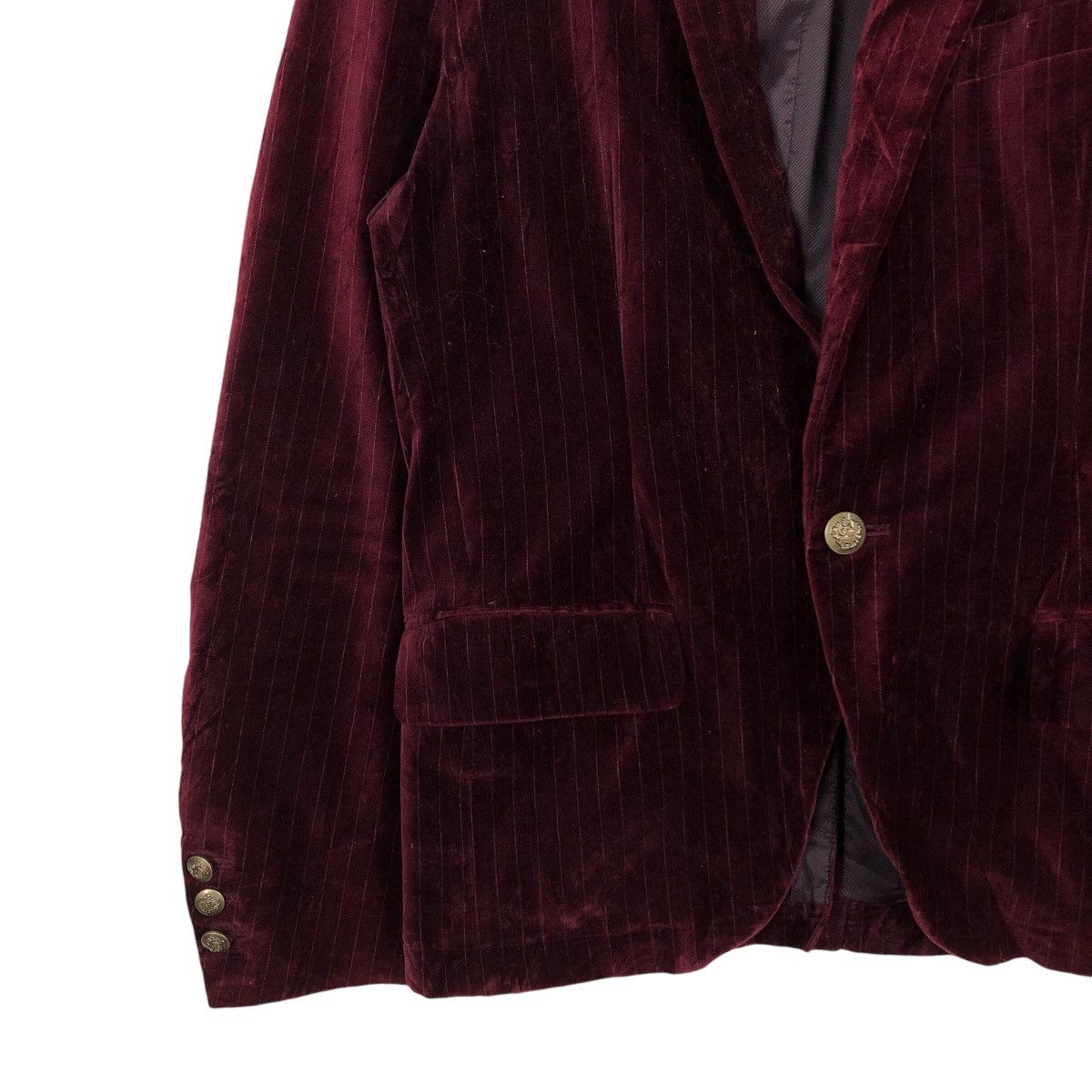 Japanese Brand 📌Vintage Chore Velvet Jacket Striped Michel Klein Homme Size US S / EU 44-46 / 1 - 5 Thumbnail