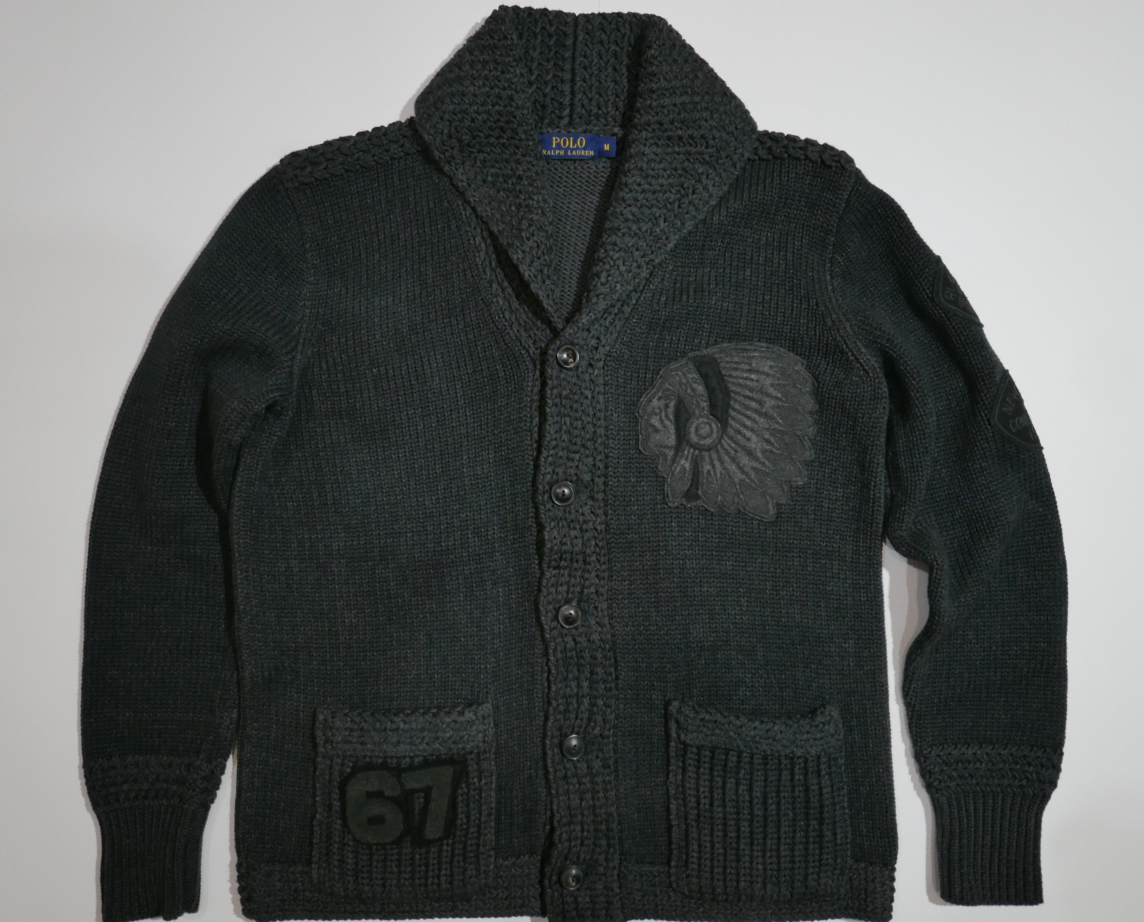 Polo Ralph Lauren Polo Ralph Lauren Cardigan Sweater Indian Varsity NWT M Size US M / EU 48-50 / 2 - 1 Thumbnail