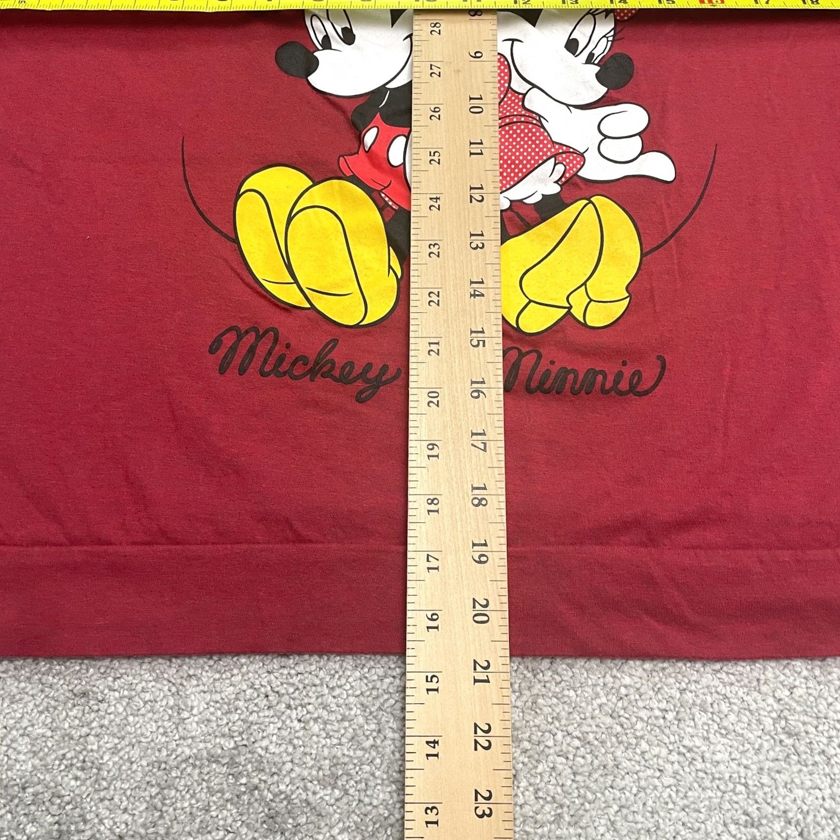 Disney Disney Mickey Minnie Mouse Graphic T-Shirt Womens XXL Red Round Neck Casual Tee Size XXL / US 16-18 / IT 52-54 - 7 Thumbnail