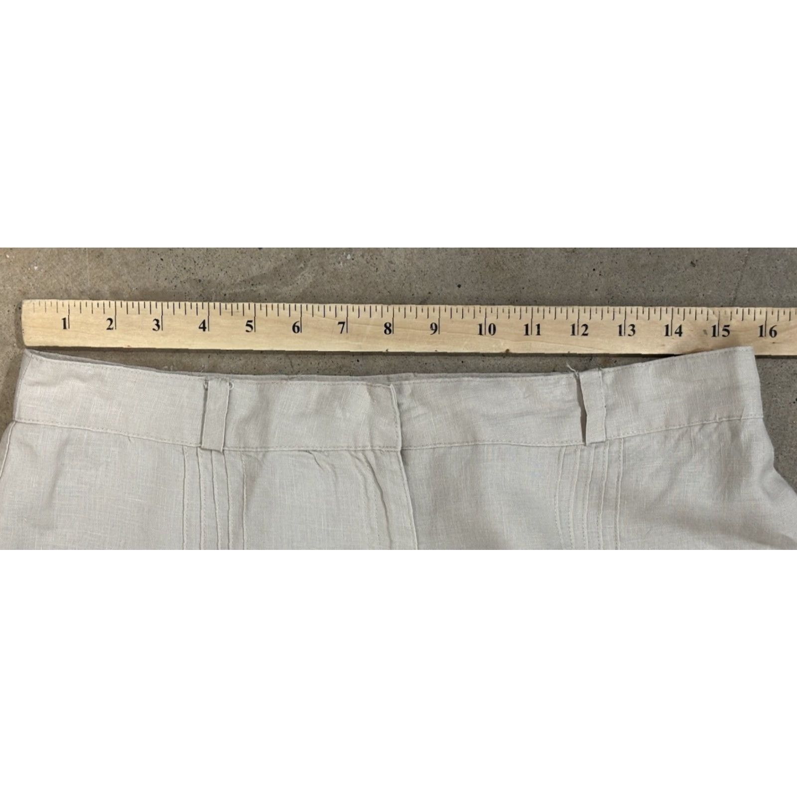Vintage Ecologie Linen Culotte Pants Women’s Sz 10 Beige Wide Leg Lined 30x18 Coastal Size 32" / US 10 / IT 46 - 6 Thumbnail