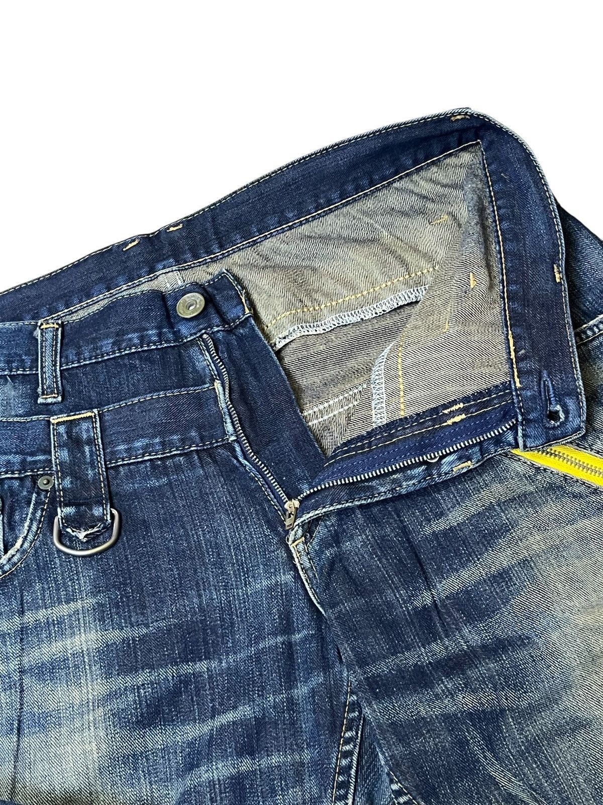 Wrangler Vintage 90s Japanese WRANGLER double waist distressed jeans Size US 34 / EU 50 - 16 Thumbnail
