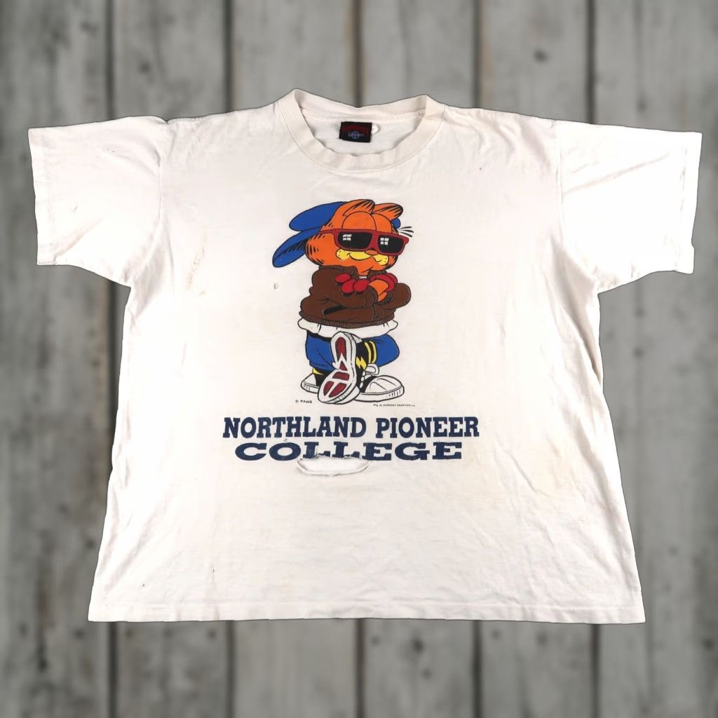 Vintage VINTAGE Garfield Northland Pioneer College T Shirt L White Men's 90s USA Made Art: Graphic Print Size US L / EU 52-54 / 3 - 1 Thumbnail