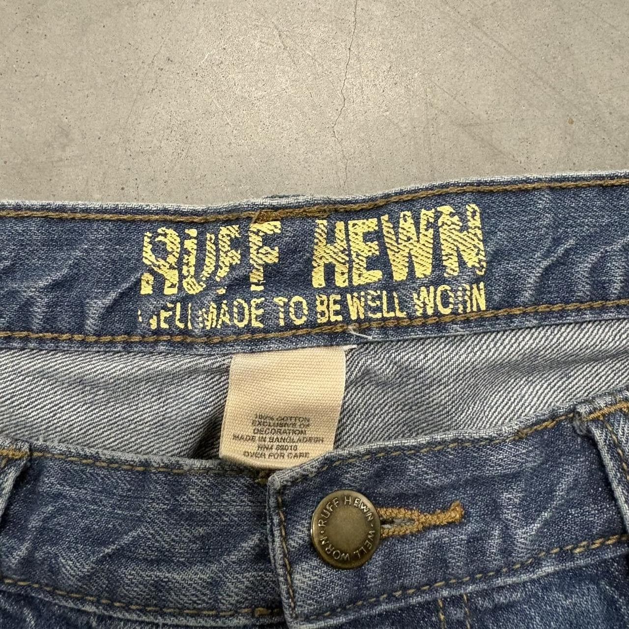 Vintage Crazy Vintage Y2K/2000s Super Baggy Skater Style ruff hewn Medium Blue Wash Denim Jeans! Size US 38 / EU 54 - 7 Thumbnail
