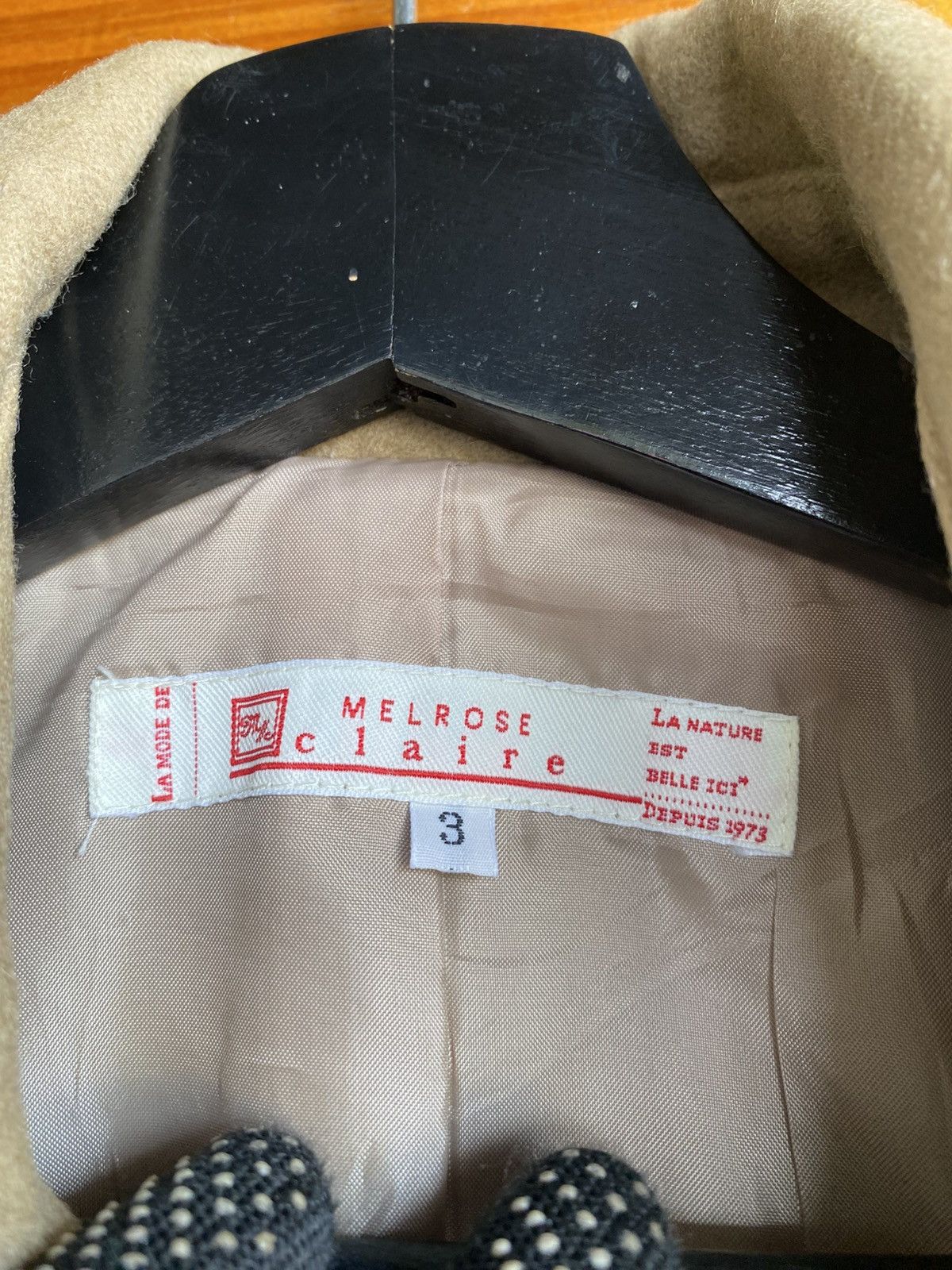 Melrose Vintage Melrose Claire Beige Wool Peacoat – Made in Japan Size M / US 6-8 / IT 42-44 - 6 Thumbnail
