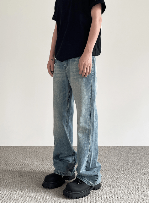 Japanese Brand × Jean American cleanfit distressed washed straight flared jeans Size US 32 / EU 48 - 4 Thumbnail