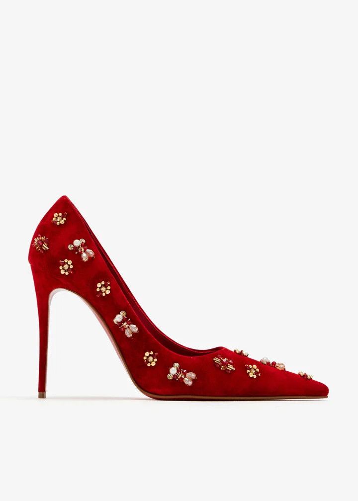 Christian Louboutin os11x0126 Mix Kate Pumps in Red Size US 7 / IT 37 - 1 Thumbnail