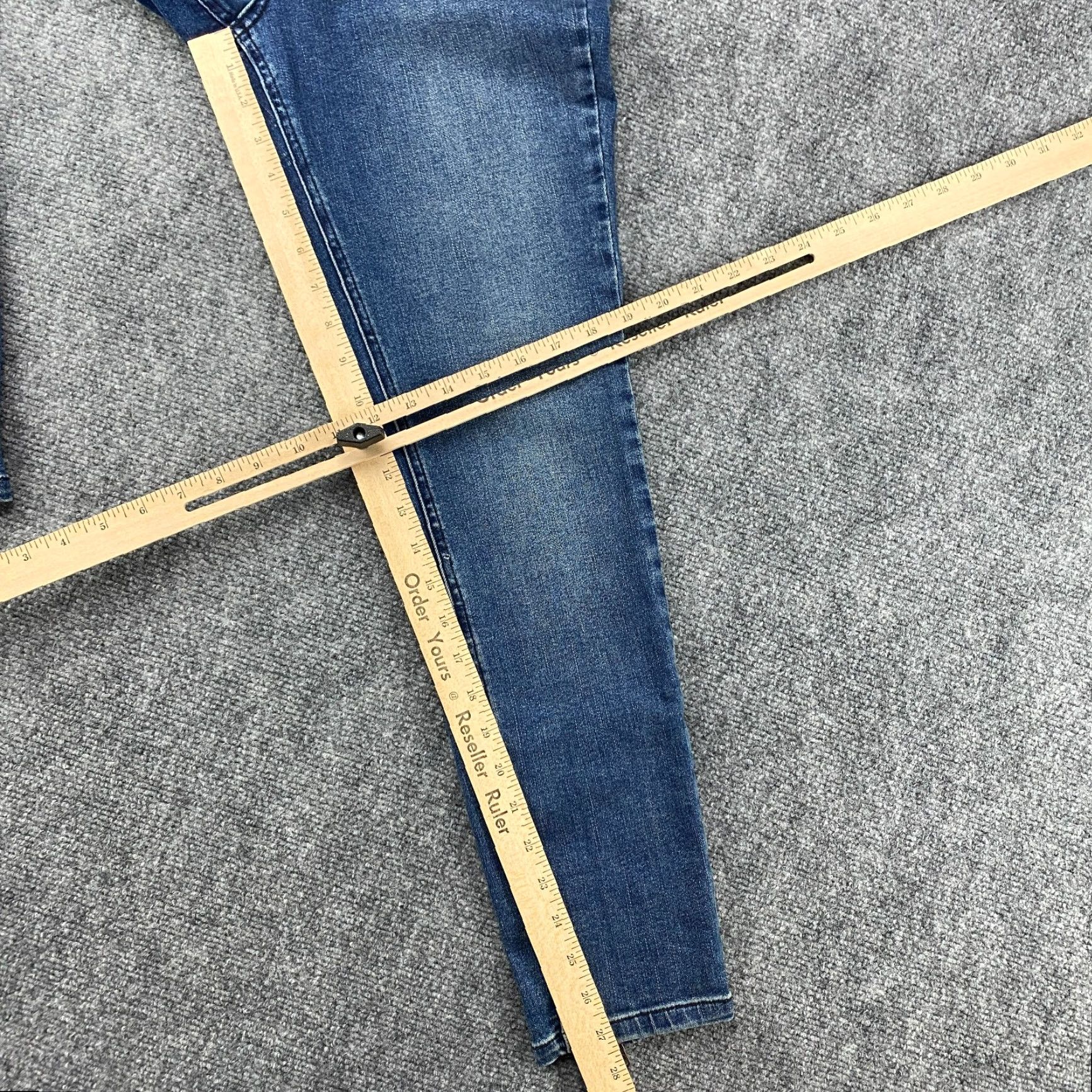 Vintage We The Free Jeans Womens 31 Blue Mid-Rise Skinny Ankle Zip Pockets Stretch Denim Jeans Size 24" / US 00 / IT 34 - 6 Thumbnail