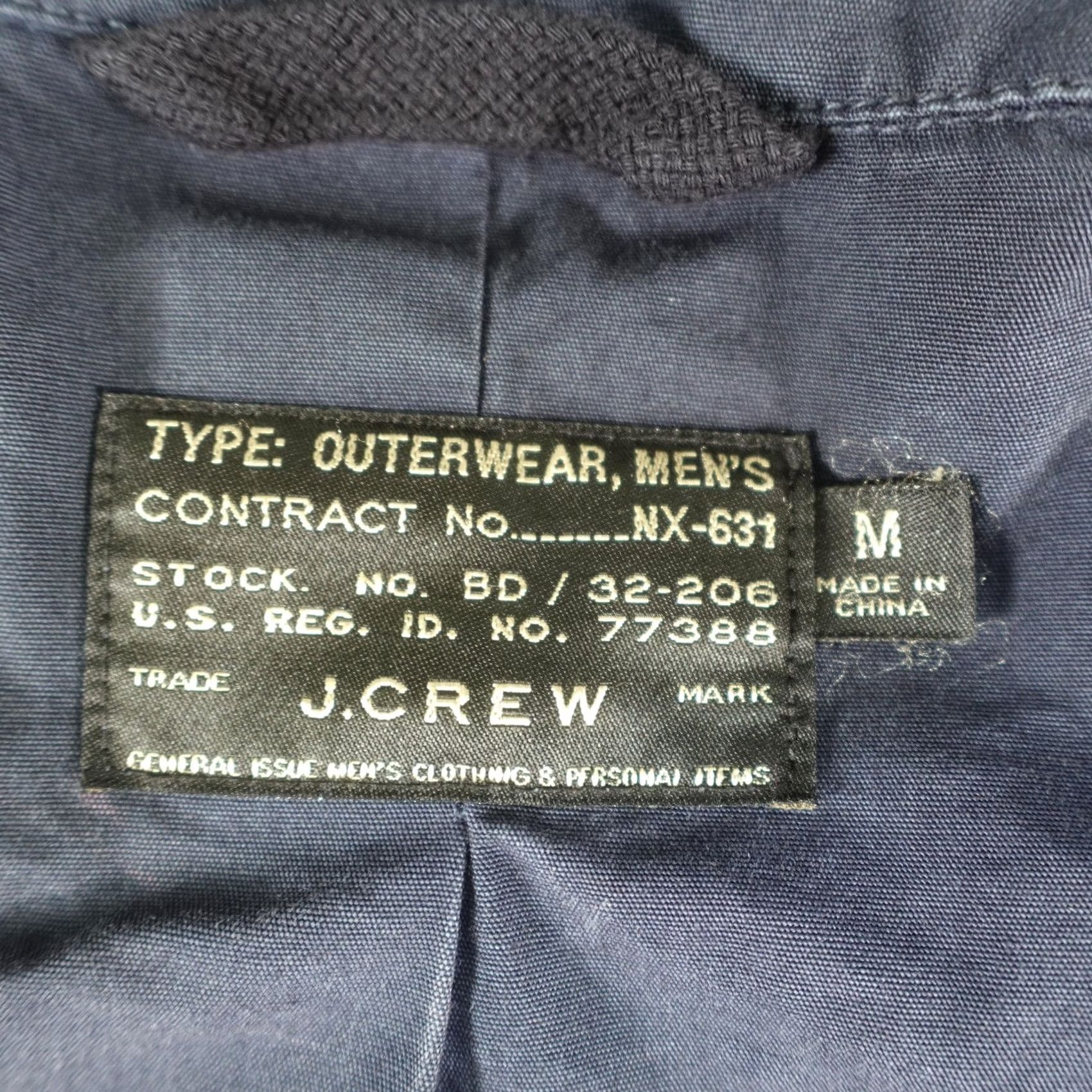 J.Crew J.CREW M65 Military Field Jacket Mens M Blue Cotton Canvas Lined Zip Pockets Stand-Up Collar Casual Outdoor Size US M / EU 48-50 / 2 - 5 Thumbnail