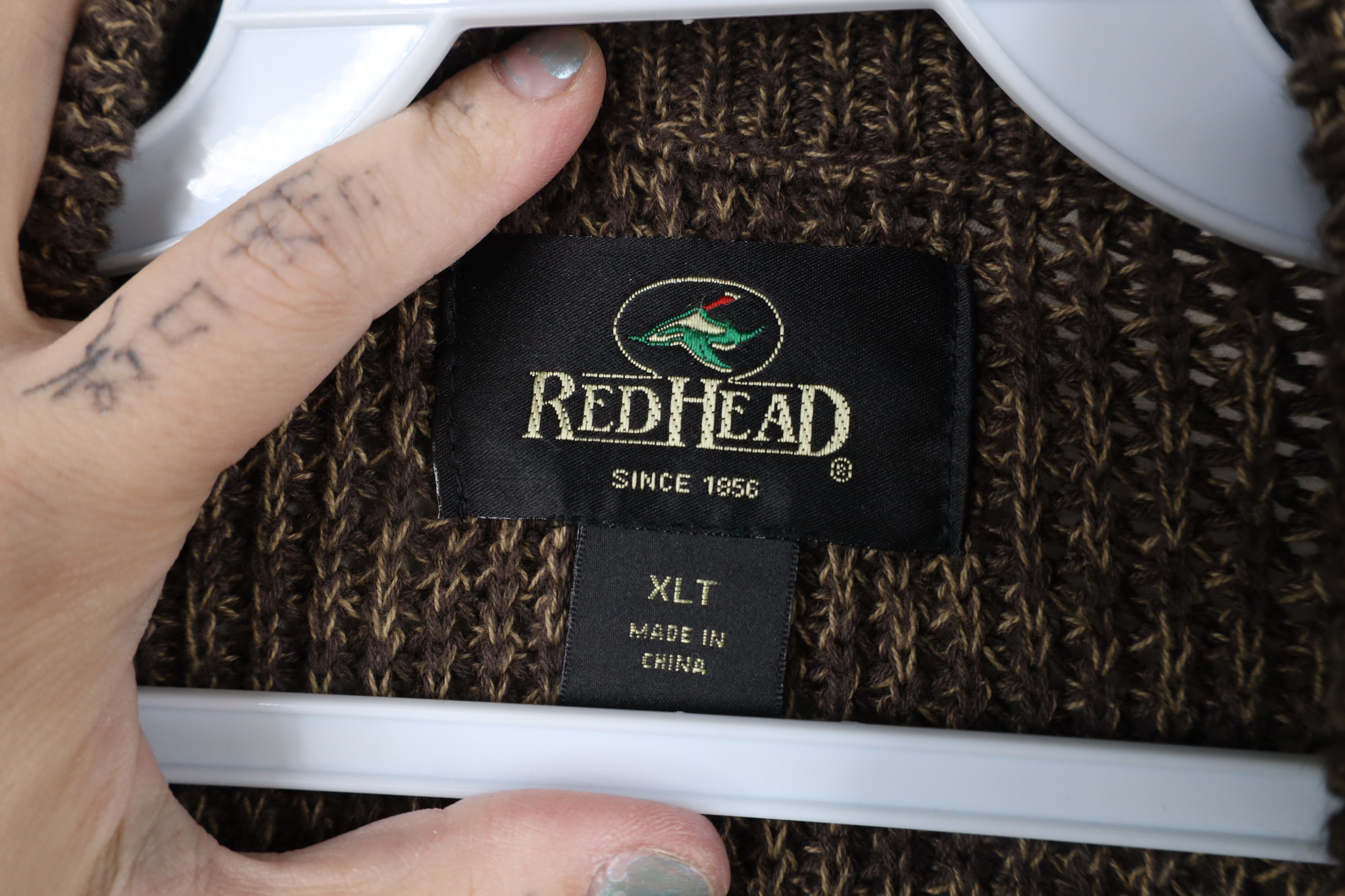 Vintage Vintage 90s Streetwear Ribbed Knit Henley Sweater Brown Size US XL / EU 56 / 4 - 6 Thumbnail
