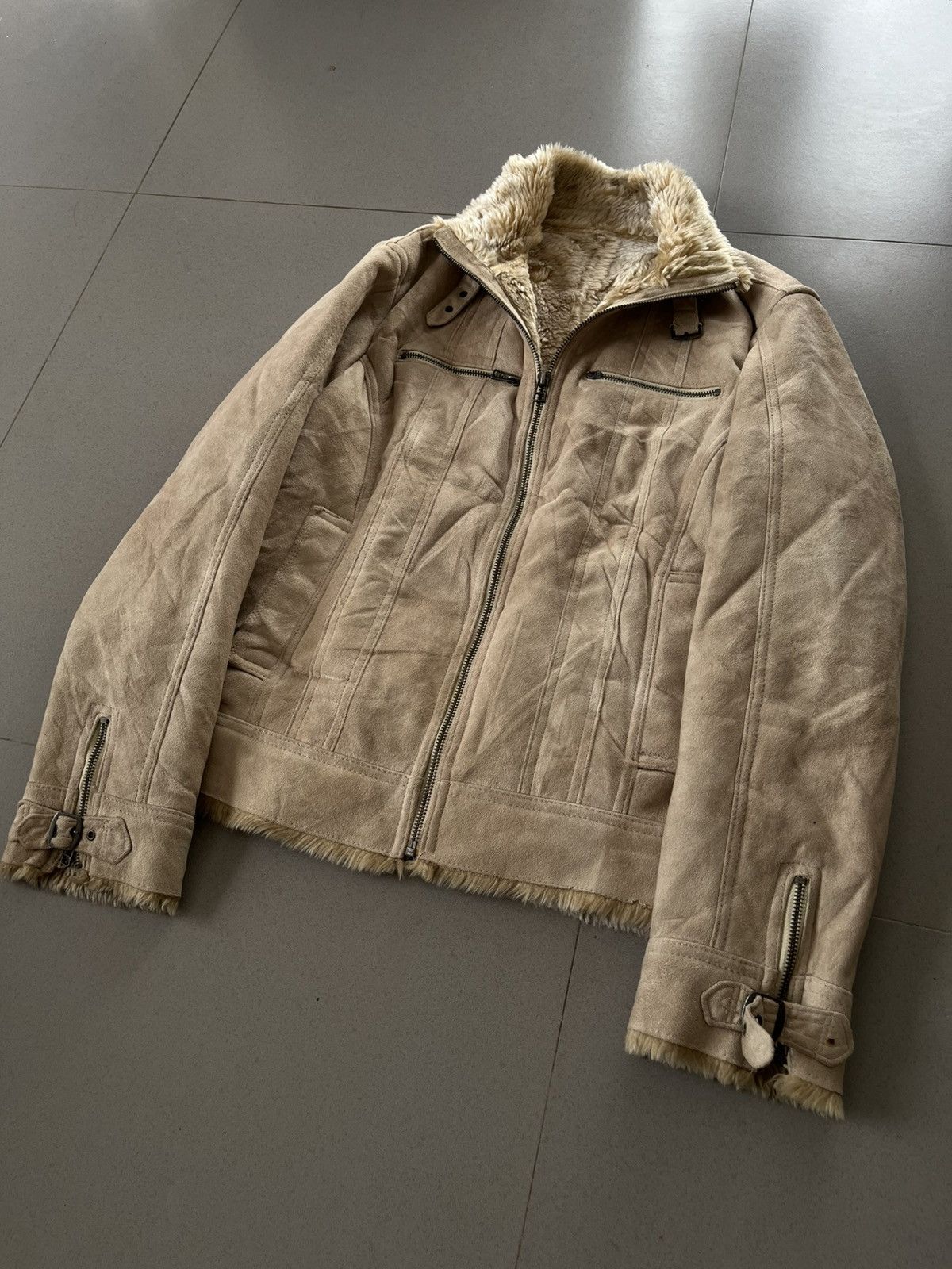 14th Addiction MALE & JAPANESE FUR BONDAGE BIKERS JACKET GOTHIC PUNK STYLE Size US M / EU 48-50 / 2 - 10 Thumbnail