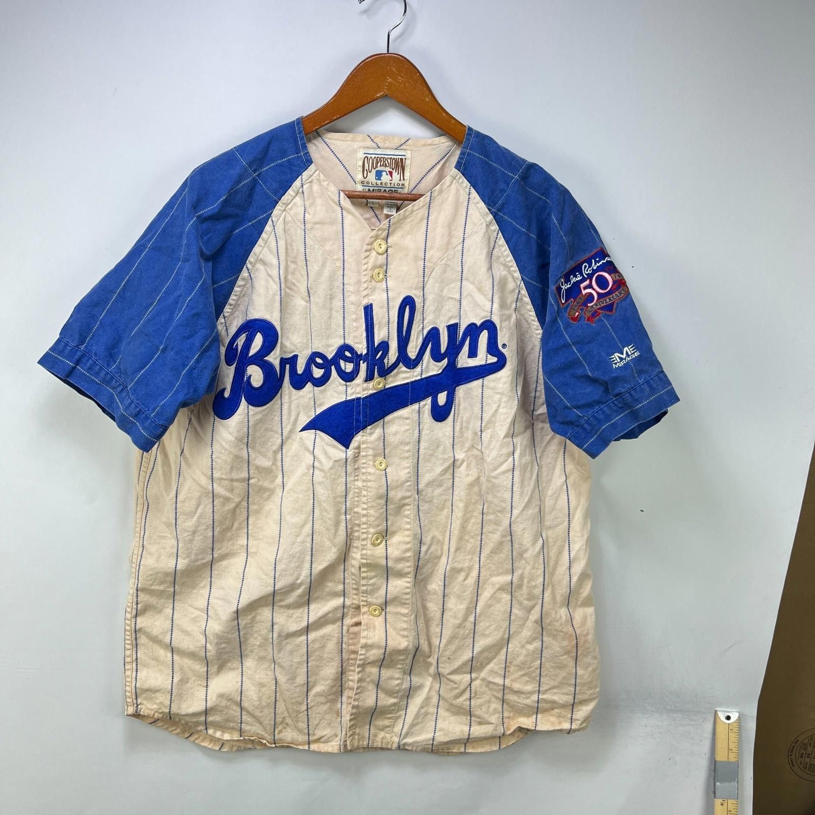 Majestic Vintage Brooklyn Dodgers Jackie Robinson Jersey L Size ONE SIZE - 1 Thumbnail