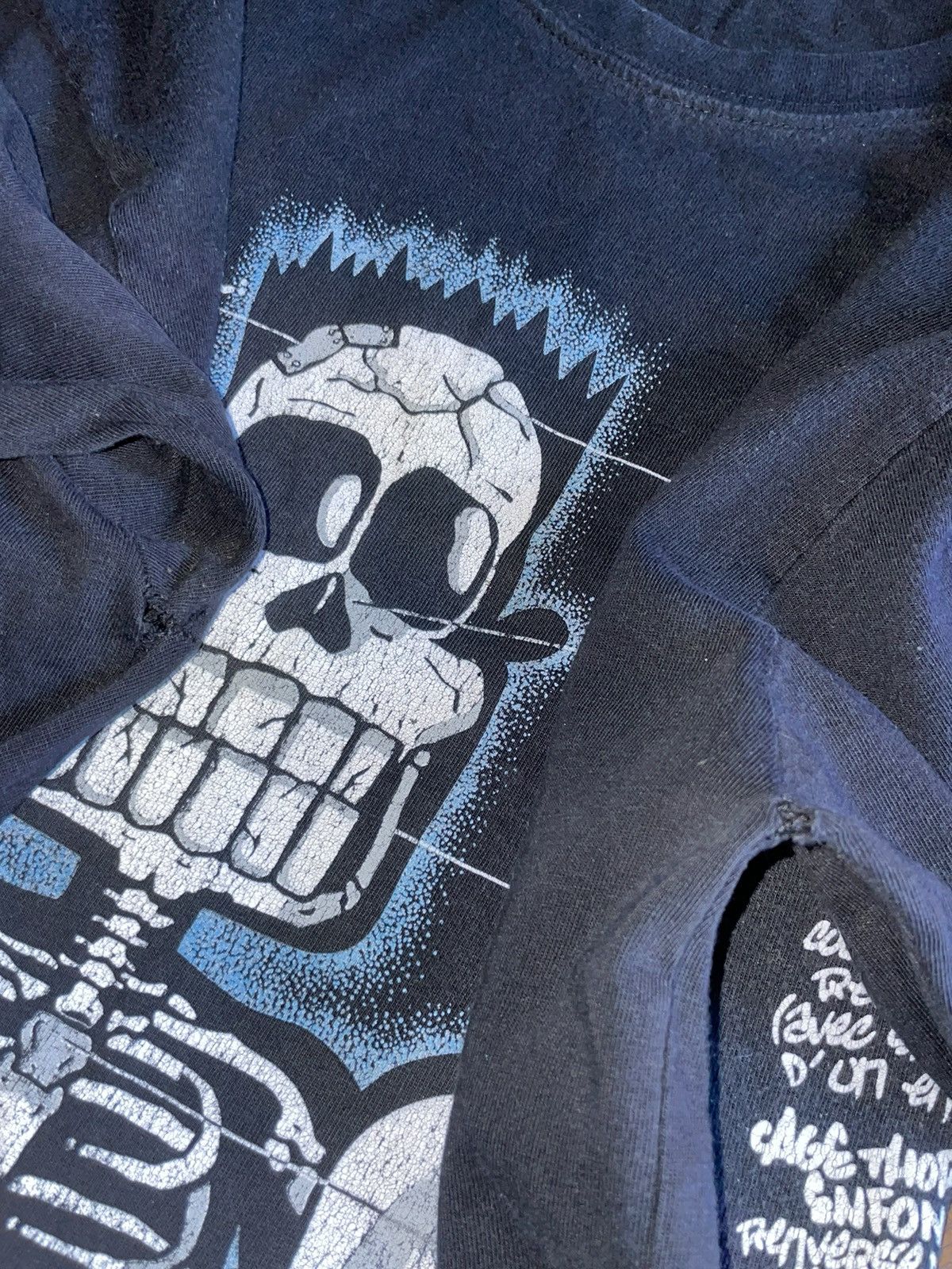 Vintage Vintage 90’s Bart Simpson X-RAY Skeleton Skateboard Long Tee Size US XL / EU 56 / 4 - 9 Thumbnail