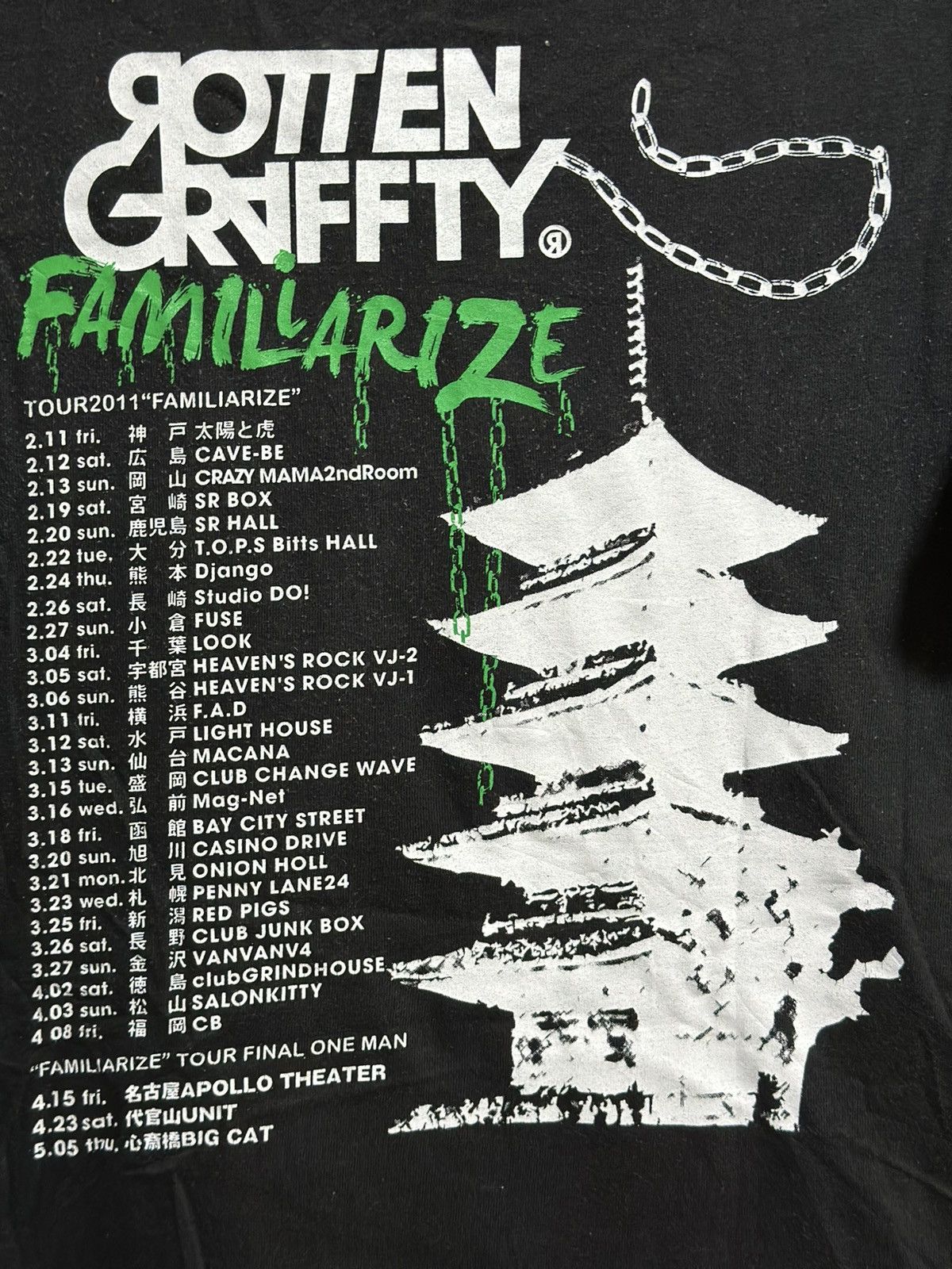 Band Tees × Vintage Vintage Rotten Graffty Familiarize Faded Tee Size US M / EU 48-50 / 2 - 7 Thumbnail