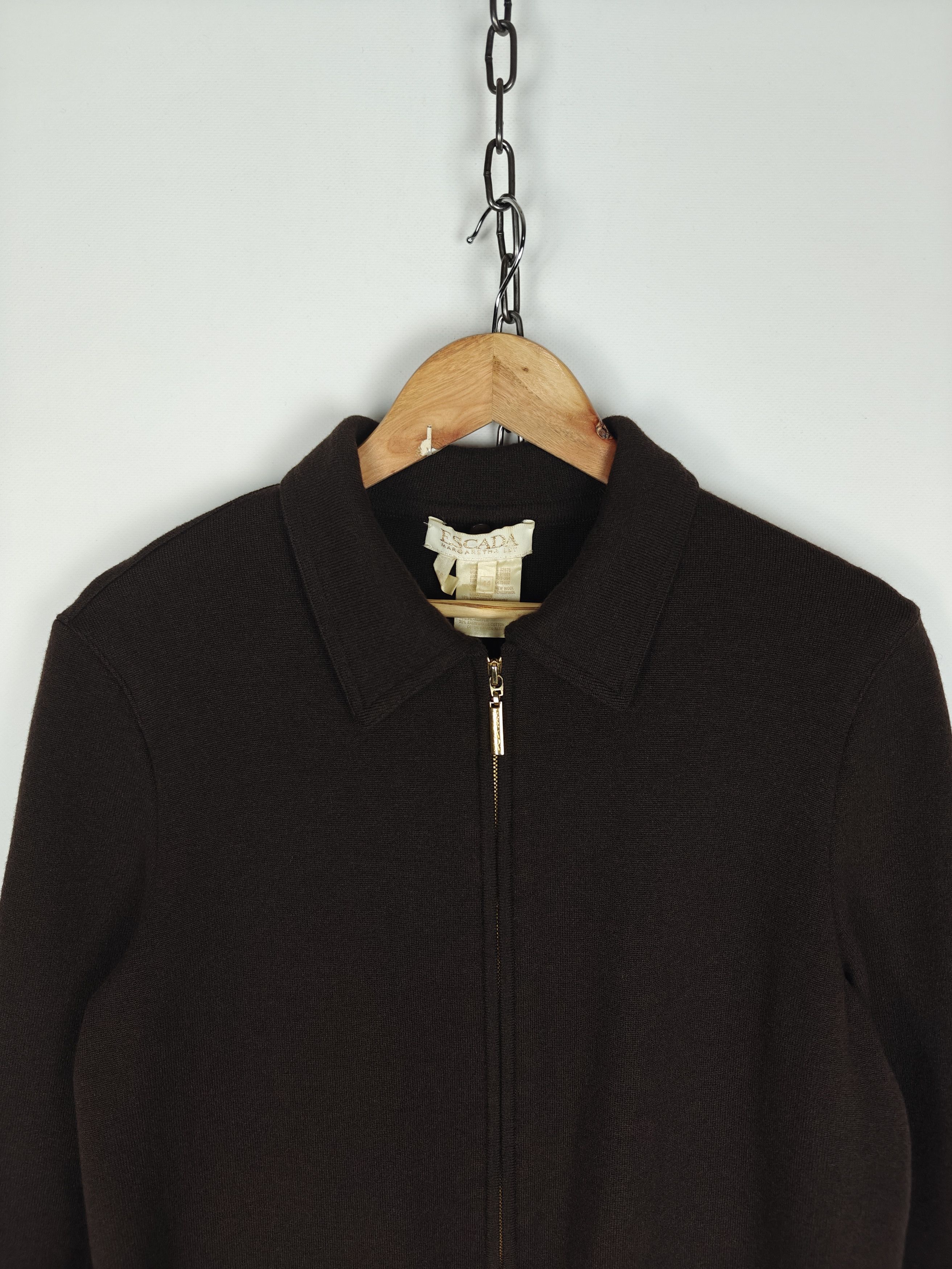 Escada Escada Margaretha Ley Wool/Cashmere Jacket VTG Zip size 44 Size M / US 6-8 / IT 42-44 - 2 Thumbnail