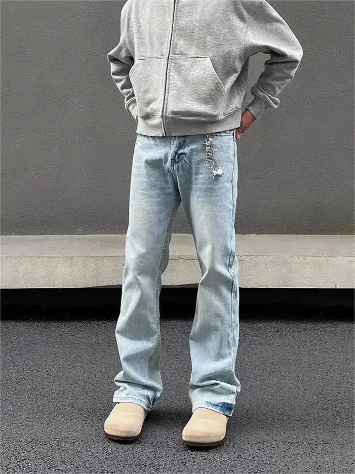 Japanese Brand Retro straight leg flared jeans Size US 30 / EU 46 - 4 Thumbnail
