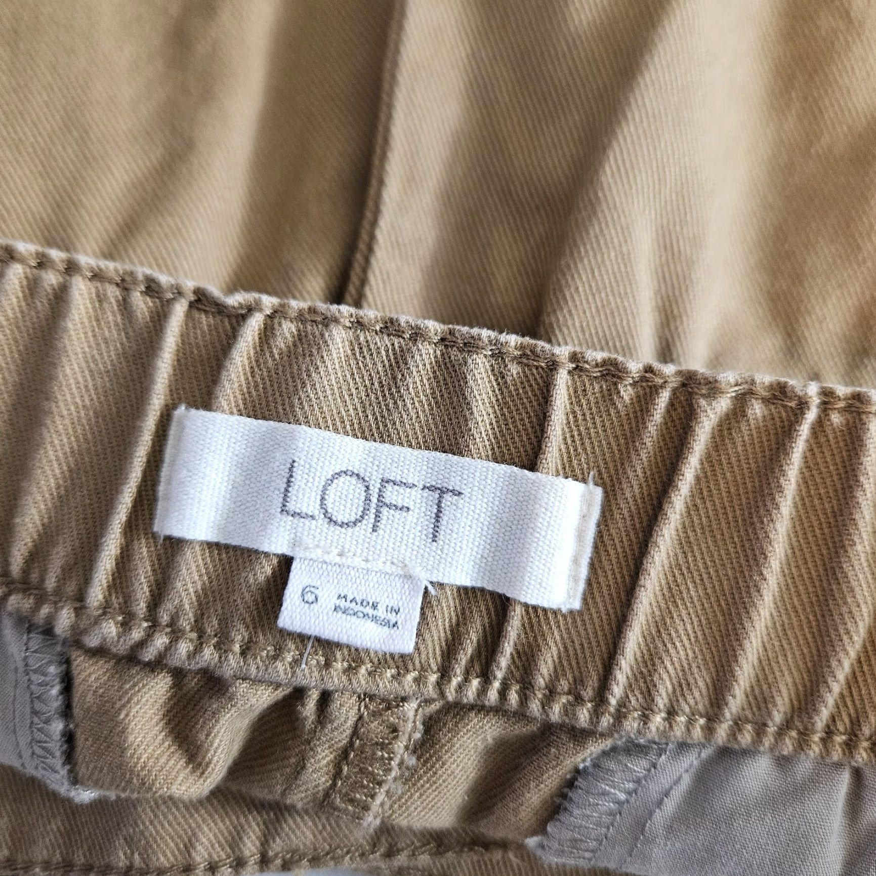 Loft Ann Taylor LOFT Womens Shorts Sz 6 Brown High Rise Cotton Cuffed Size 28" / US 6 / IT 42 - 4 Thumbnail