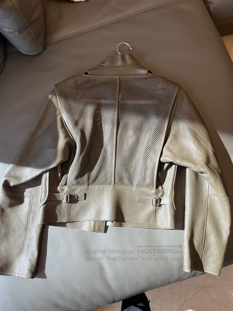 Hermes Hermes Elephant Gray Leather Jacket Size XXS / US 00 / IT 34 - 2 Thumbnail