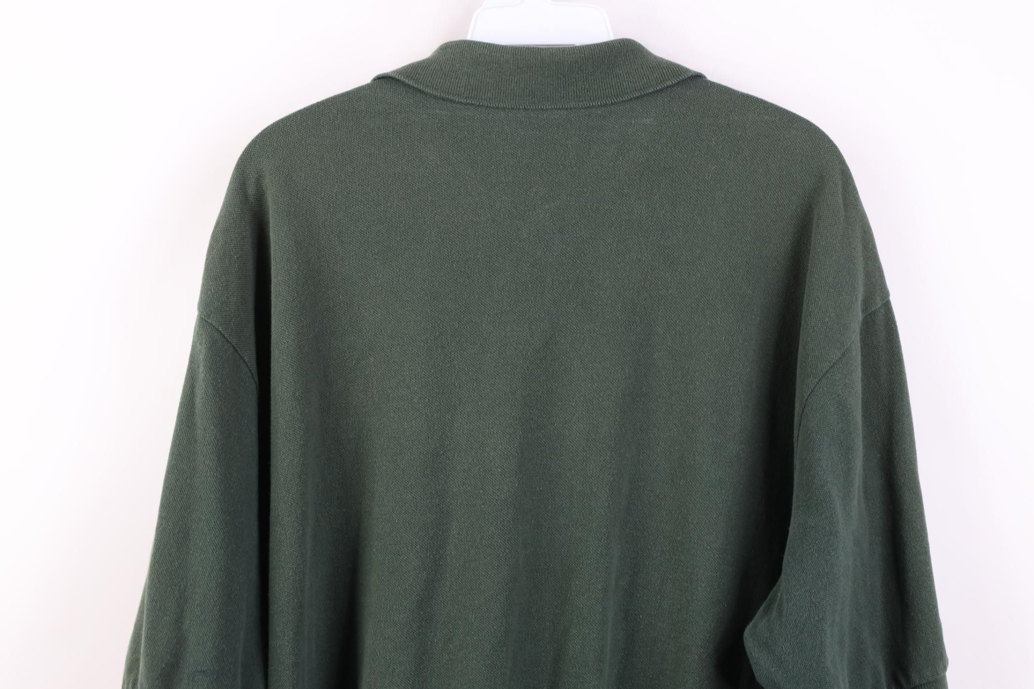 Polo Ralph Lauren Vintage 90s Ralph Lauren Pique Cotton Golf Polo Shirt Green Size US XL / EU 56 / 4 - 13 Thumbnail