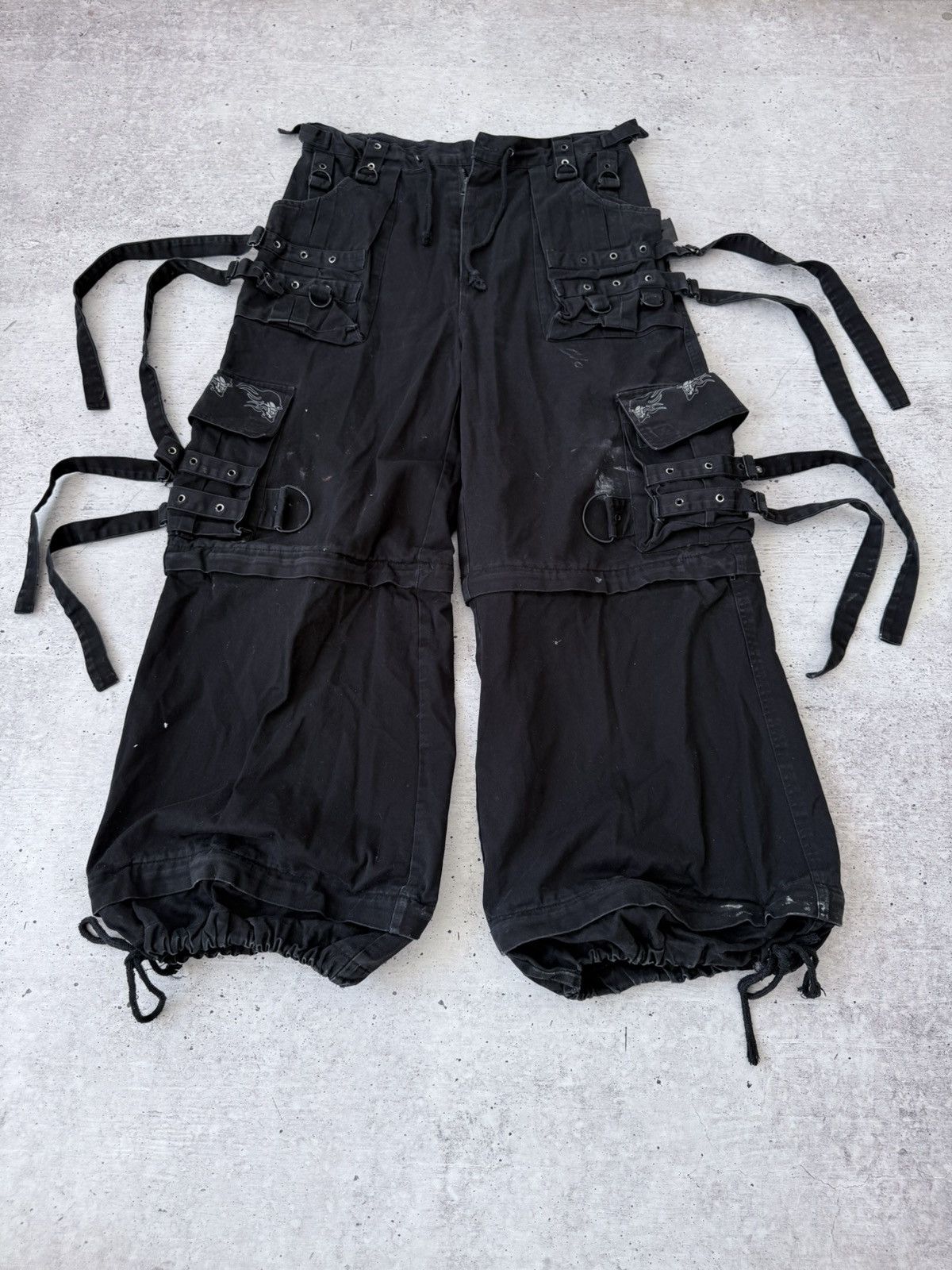 Other Vintage Y2K Cyber Goth Bondage Cargo Pants Multi Pocket Size US 33 - 8 Thumbnail