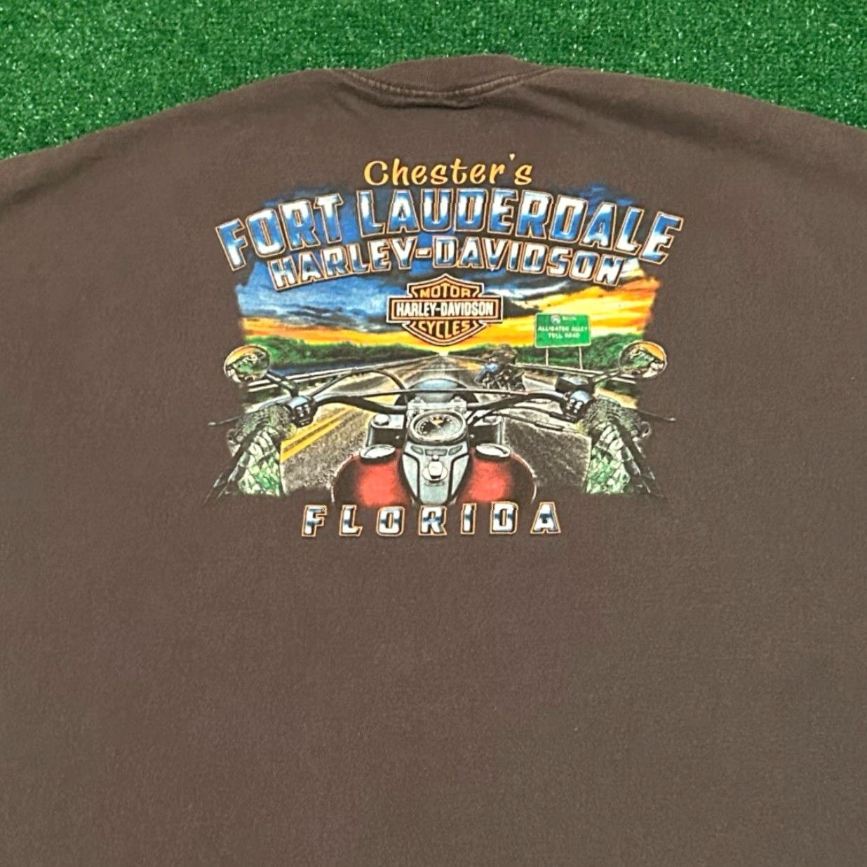 Harley Davidson VINTAGE Harley-Davidson Florida Shirt 3XL Mens T-Shirt Gray Skull Logo 90s Y2K Biker Grunge Hip Hop Motorcycle Punk Vintage Size US XXL / EU 58 / 5 - 2 Thumbnail