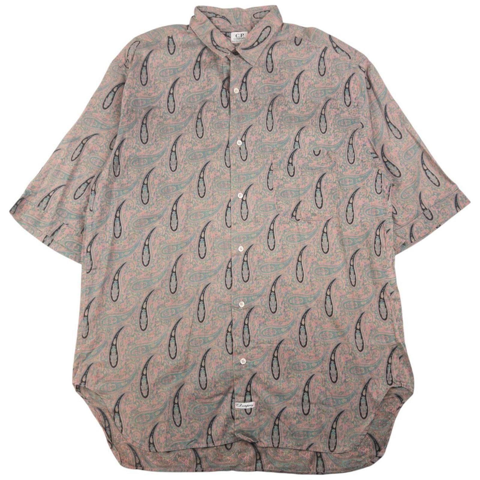 Vintage CP Company Paisley Short Sleeve Button Up Shirt L