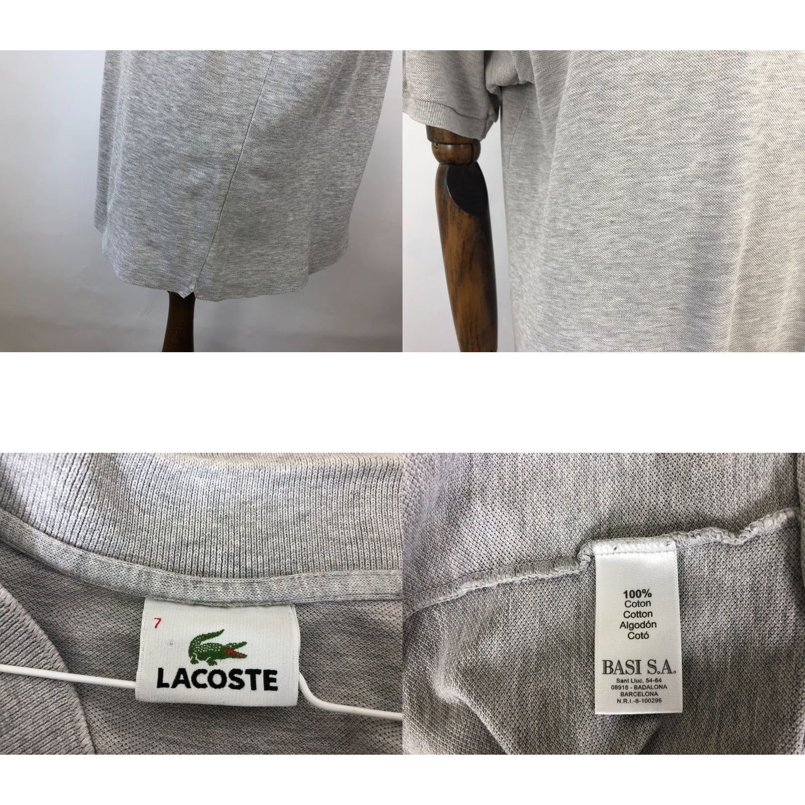 Lacoste Lacoste Polo Shirt Size 7 Gray Cotton Short Sleeve Men's Size US M / EU 48-50 / 2 - 8 Thumbnail