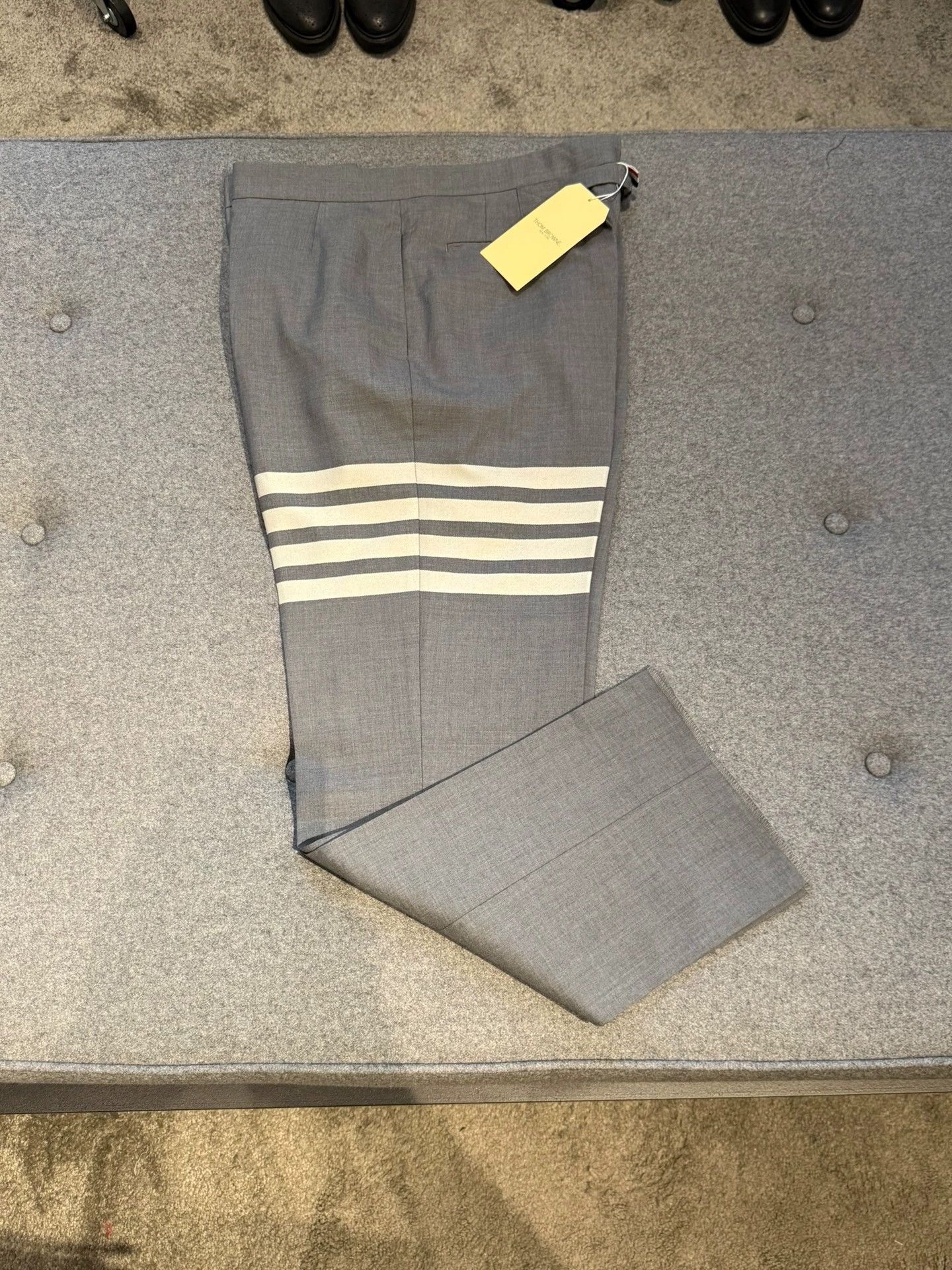 Thom Browne Thom Browne Mid-Grey Four-Bar Wool Trousers Size 3 Size US 36 / EU 52 - 3 Thumbnail
