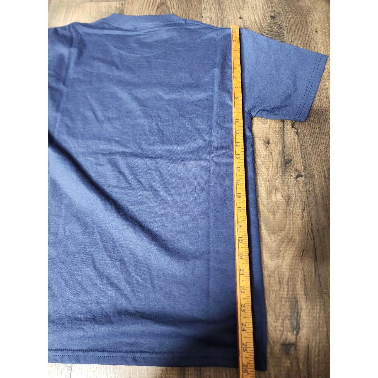 Fruit Of The Loom VINTAGE Fruit of the Loom T-Shirt Men Retro American Flag Navy Embellished M Blue Cotton Blend Short Sleeve Crew Neck Graphic Print Patrotic 63? Size US M / EU 48-50 / 2 - 3 Thumbnail