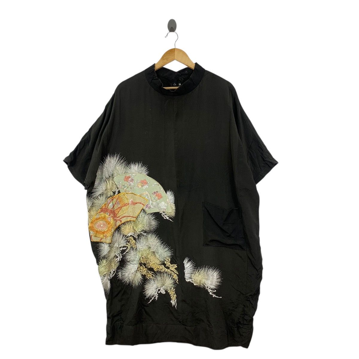 Vintage Vintage 70s KIMONO SAKURA JAPAN Traditional AOP Robe Coat Size 3XL / US 20-22 - 3 Thumbnail