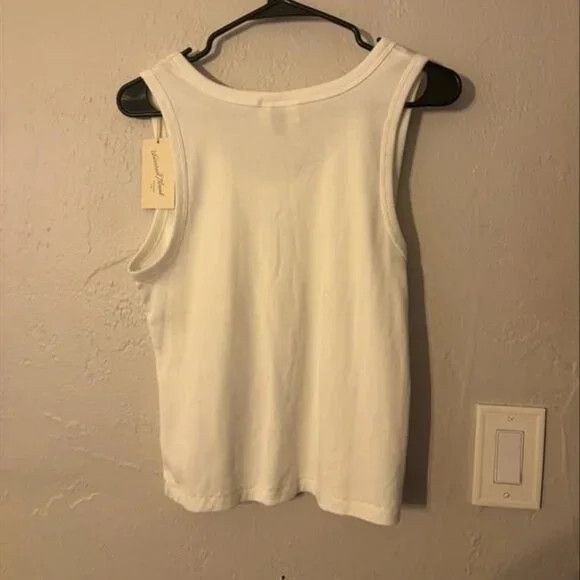 Other Universal Thread White Ribbed Tank Top Size XL / US 12-14 / IT 48-50 - 2 Thumbnail