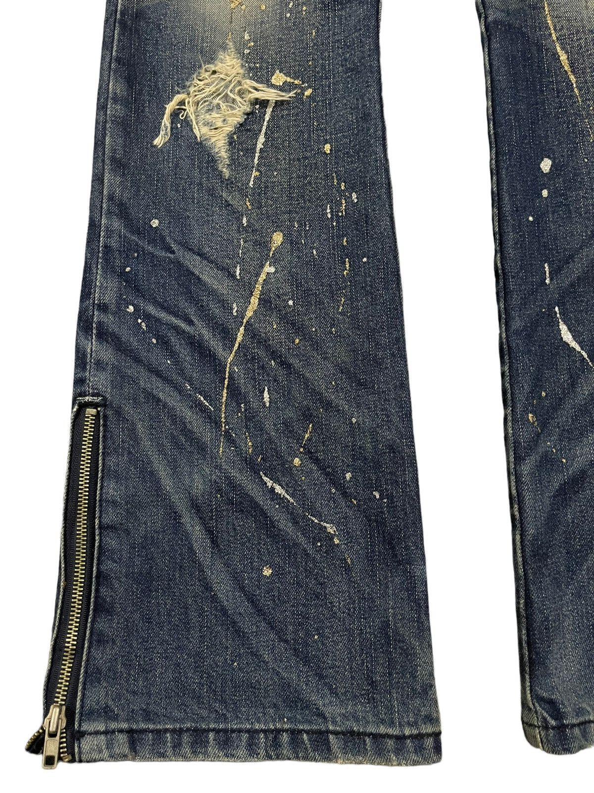 If Six Was Nine Vintage Japanese Brand Distressed Splash Flare Jeans Size US 33 - 8 Thumbnail